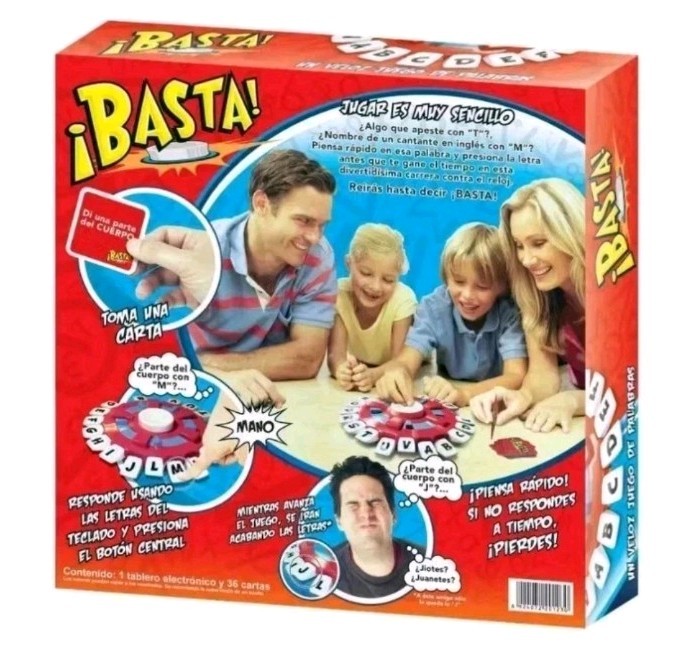 New BASTA Spanish Word Game Fast-Paced Family Board Game for fun NEW SEALED