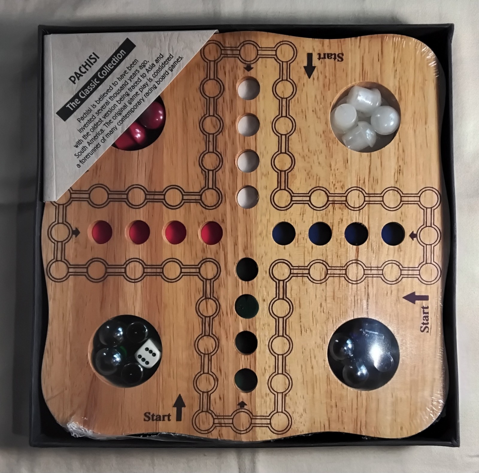 The Classic Collection PACHISI Racing Board Game New in Box & Plastic