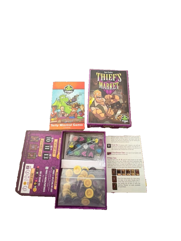Thief’s Market TMG Board Game 2016 Dave Chalker Complete Excellent Condition