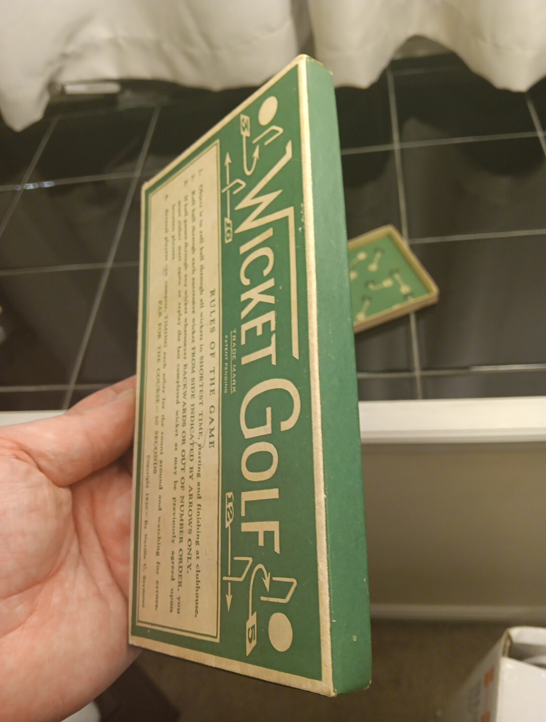 Vintage 1930 Wicket Golf Dexterity Game Neville C. Seymour Complete with Ball