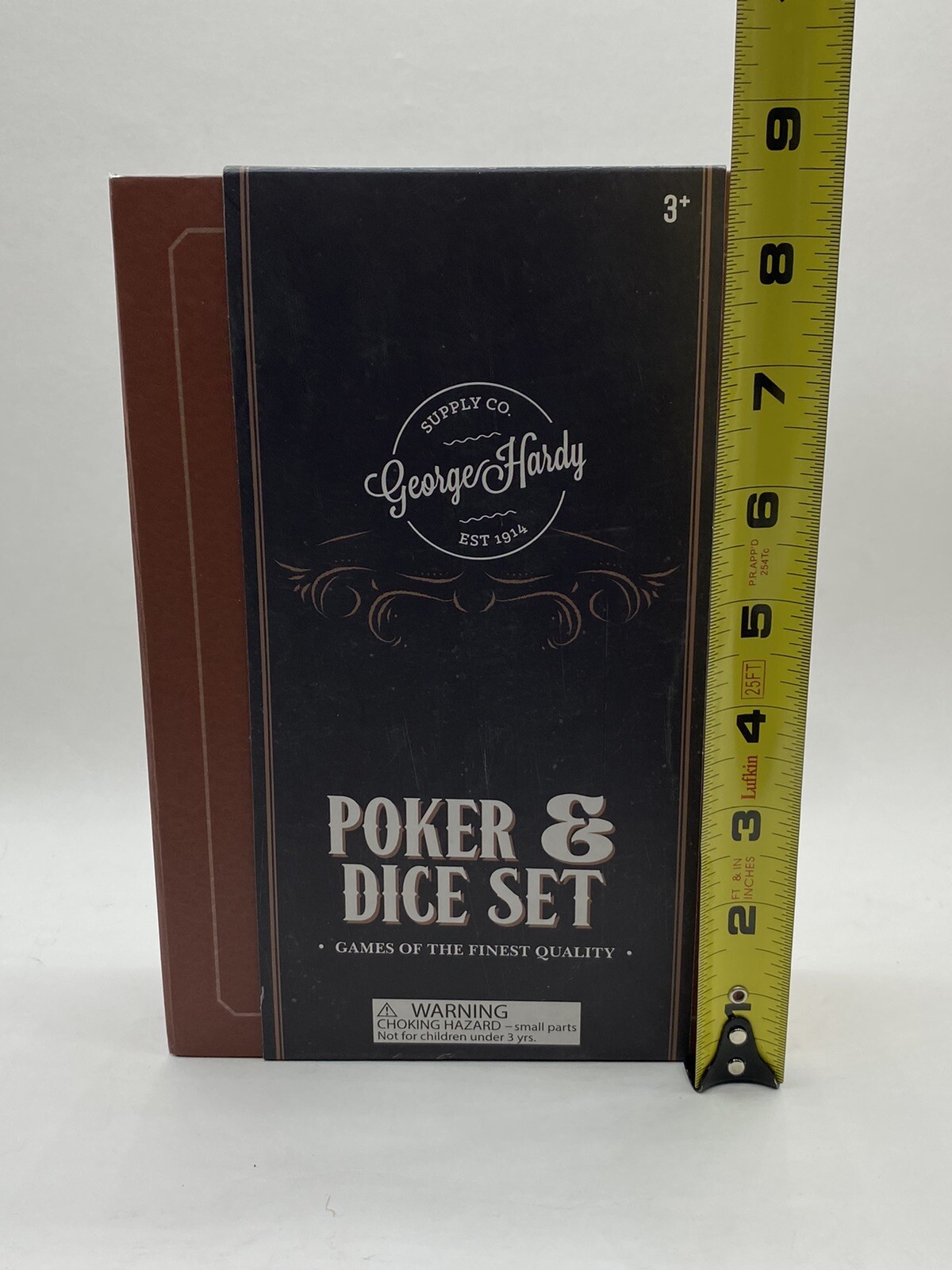 Poker & Dice Set George Hardy Chips Playing Cards Gambling New SEALED Christmas