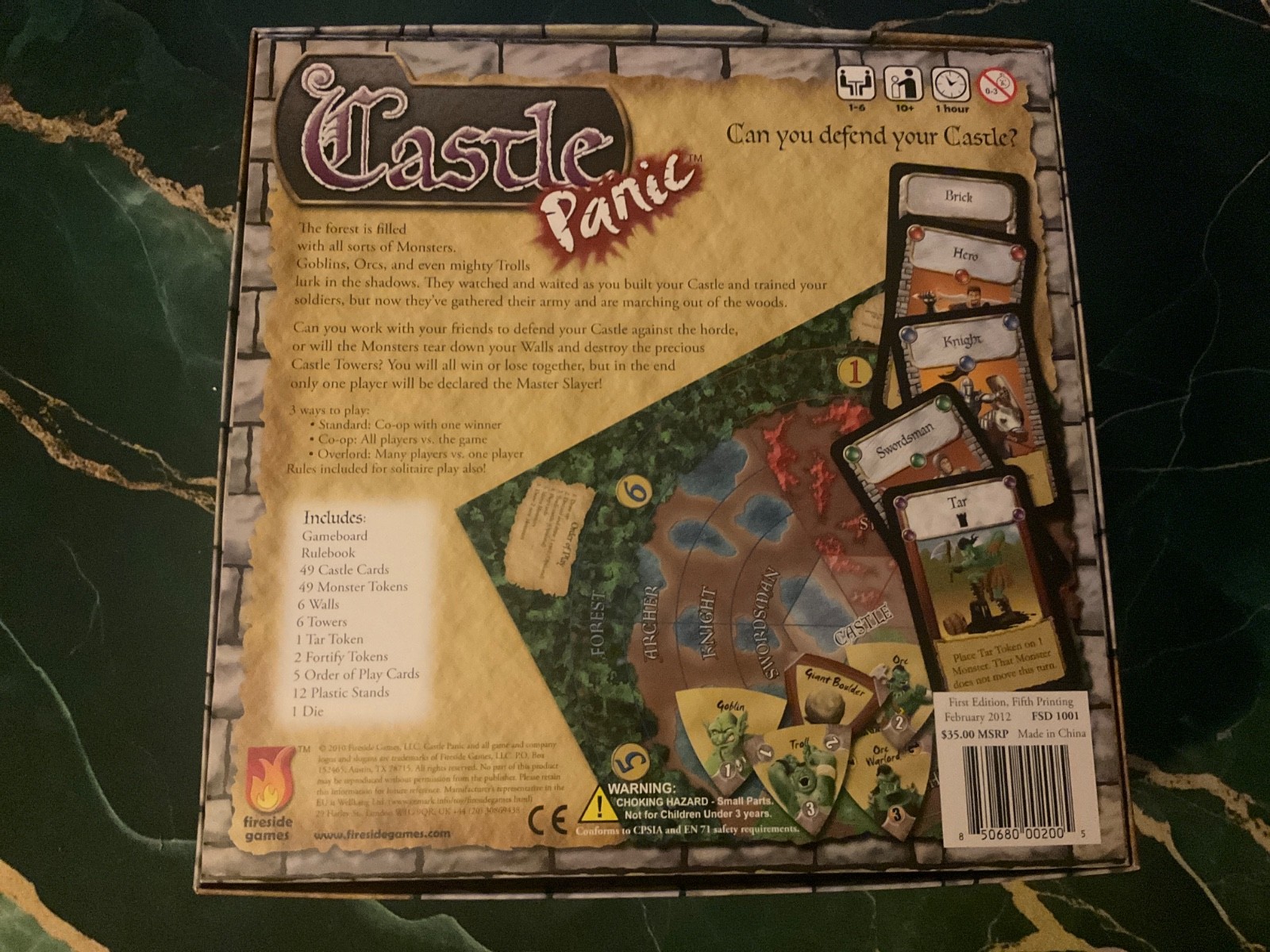 Castle Panic Cooperative Board Game Fireside Games 2011 Complete