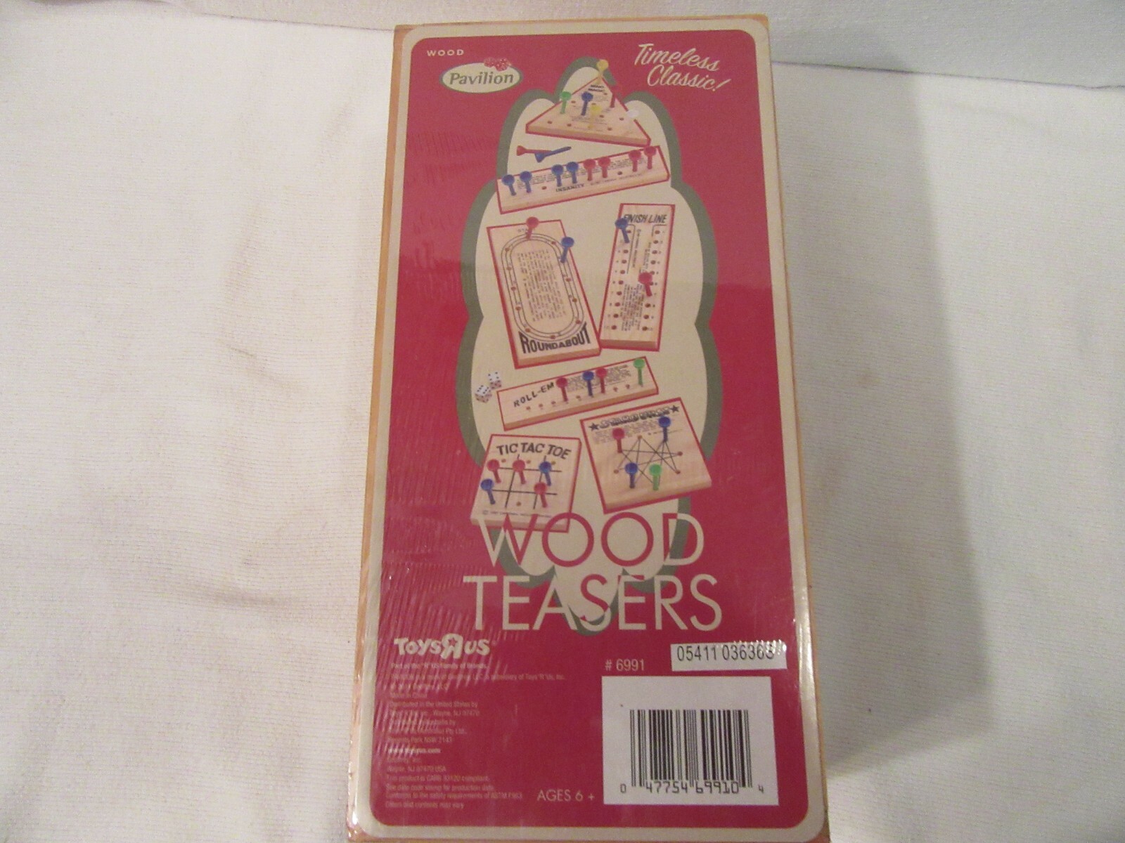 Pavillion Wood Game Set, Brain Teasers, NIB, Classics, Roll-em, Tic Tac Toe, etc