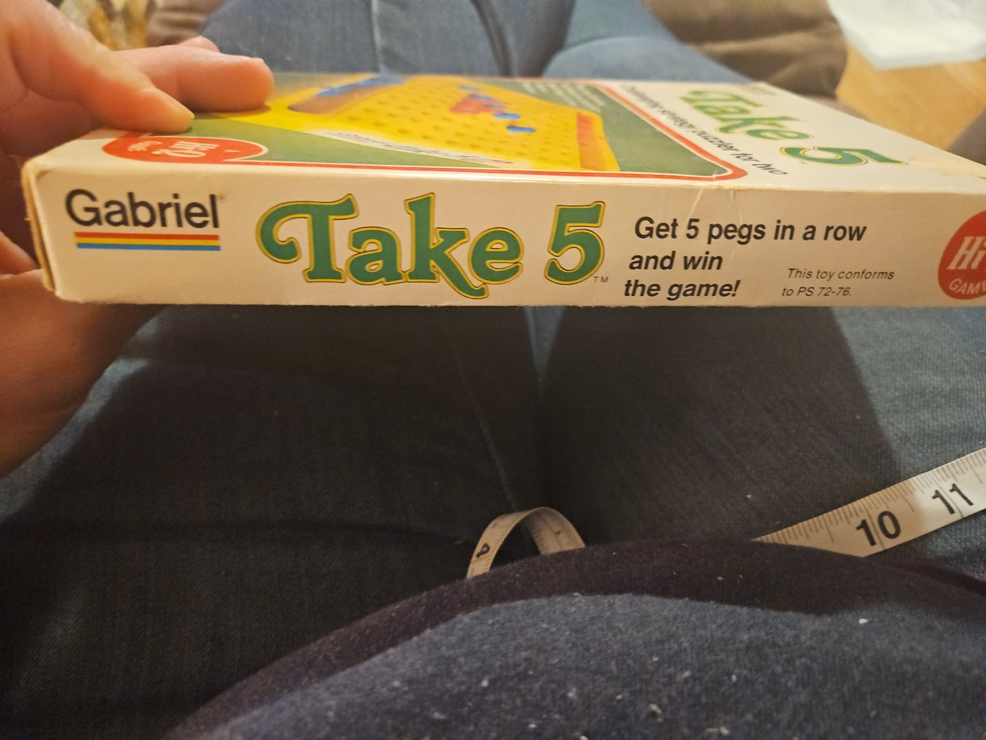 Vintage Take 5 Board Game W/ Box 1977 Gabriel Hi-Q 77452-400-B Strategy Puzzler