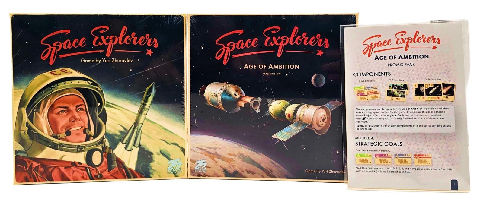 Space Explorers Base Game + Expansion + Promo by 25th Century Games – SEALED