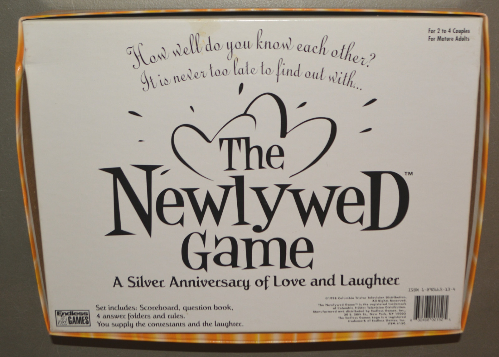THE NEWLYWED GAME party quiz game – Endless Games 1998 – COMPLETE