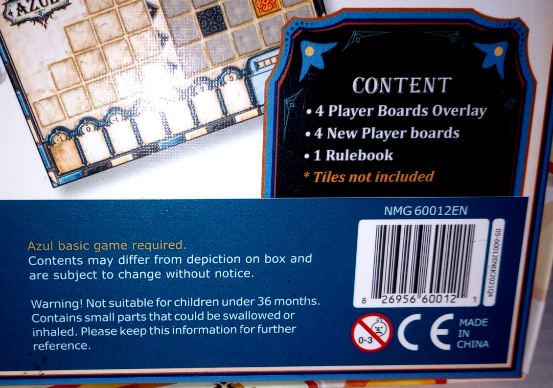 Azul Crystal Mosaic Board Game Expansion (Next Move) – 100% Complete – Very Good