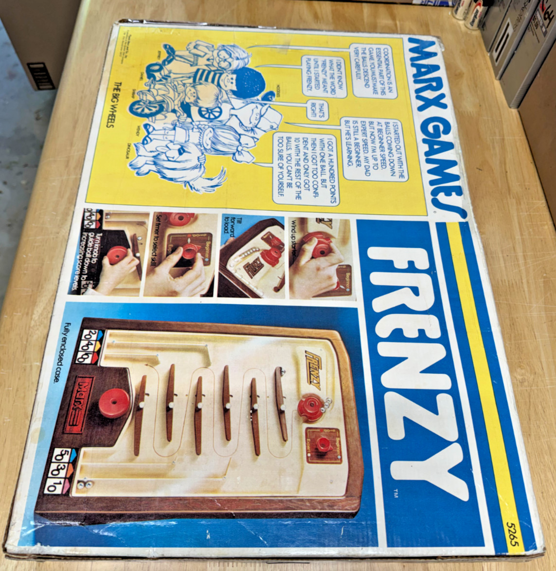 Vintage 1974 Marx Frenzy Game 5265 w/ Original Box Instructions Complete VG