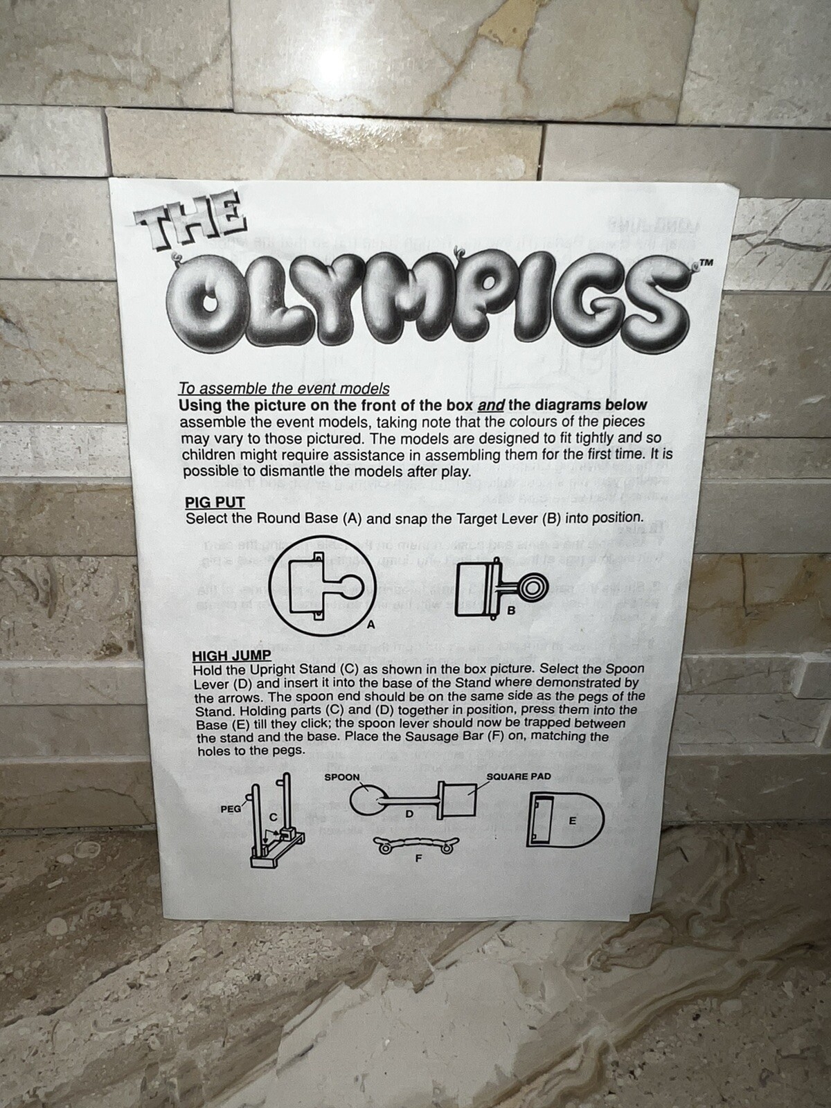 The Olympigs Skill And Action Card Game-1991 COMPLETE