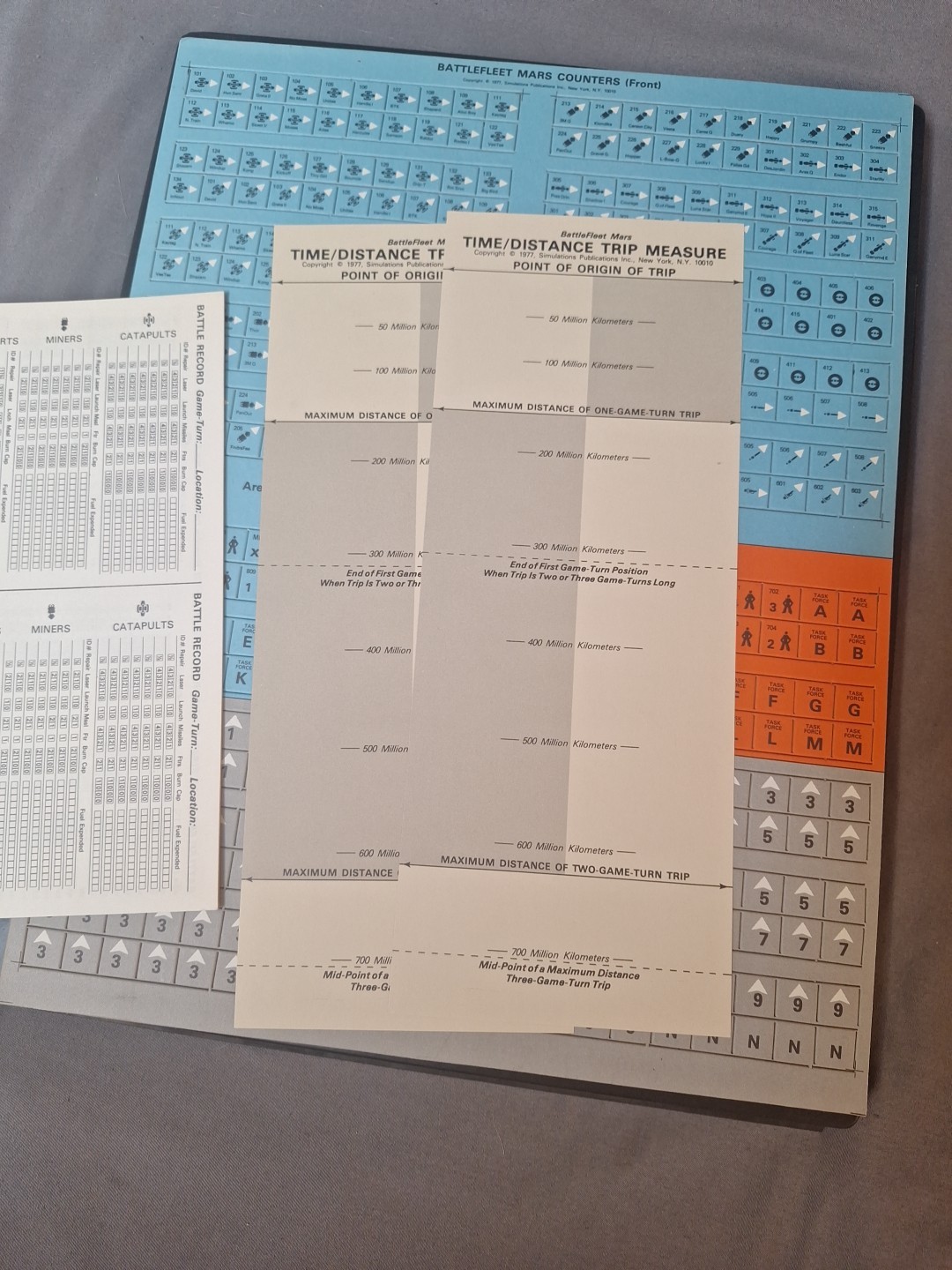 1977 ~SPI ~BATTLEFLEET MARS ~21st Century Space Combat WAR GAME ~UNPUNCHED~