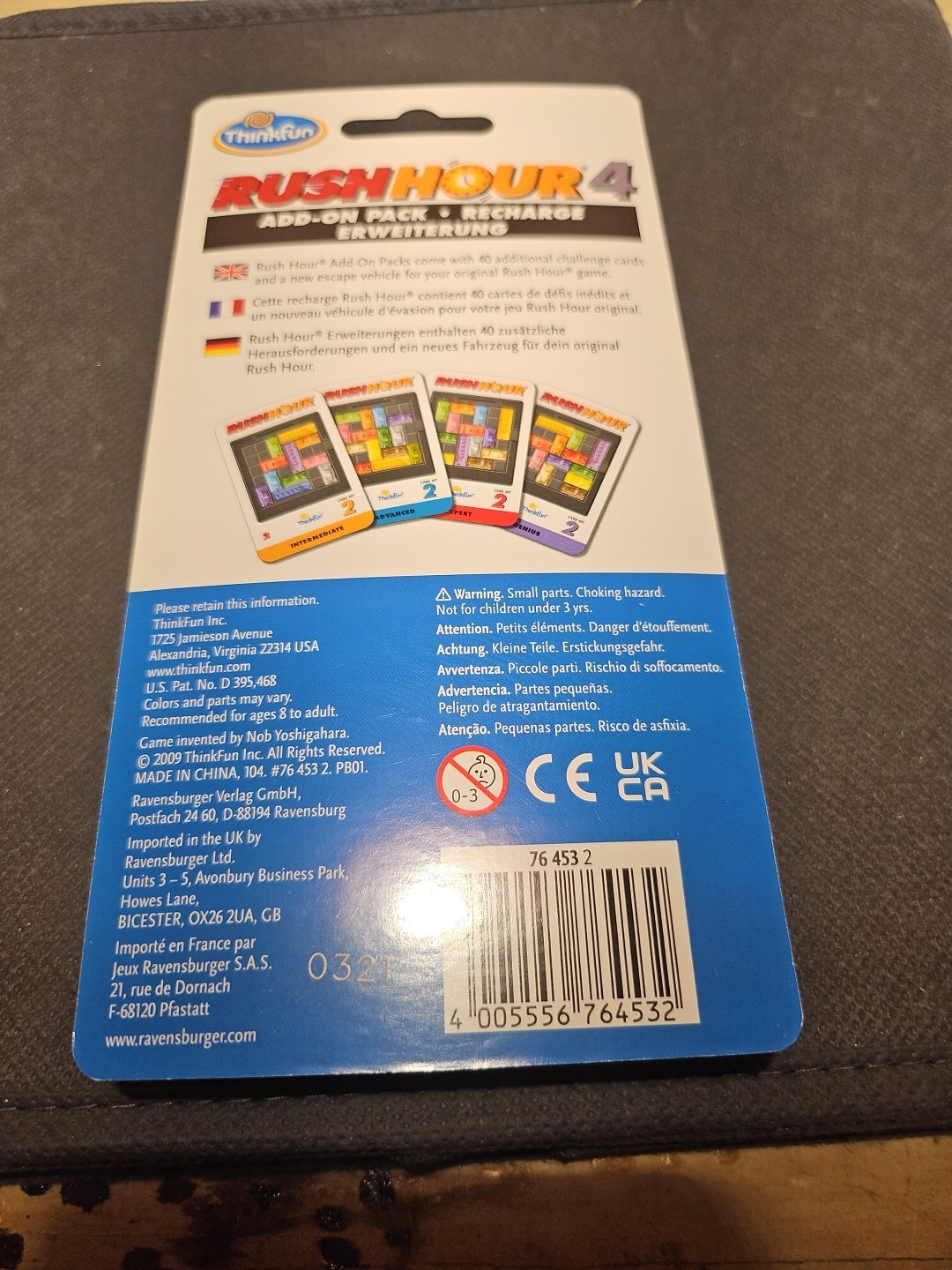 ThinkFun – 764532 – Rush Hour 4 Expansion Set with 40 New Challenges