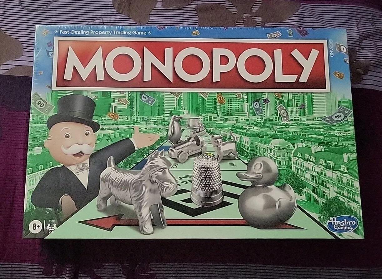 Hasbro Gaming Monopoly C1009 Classic Board Game Sealed-was $40.00