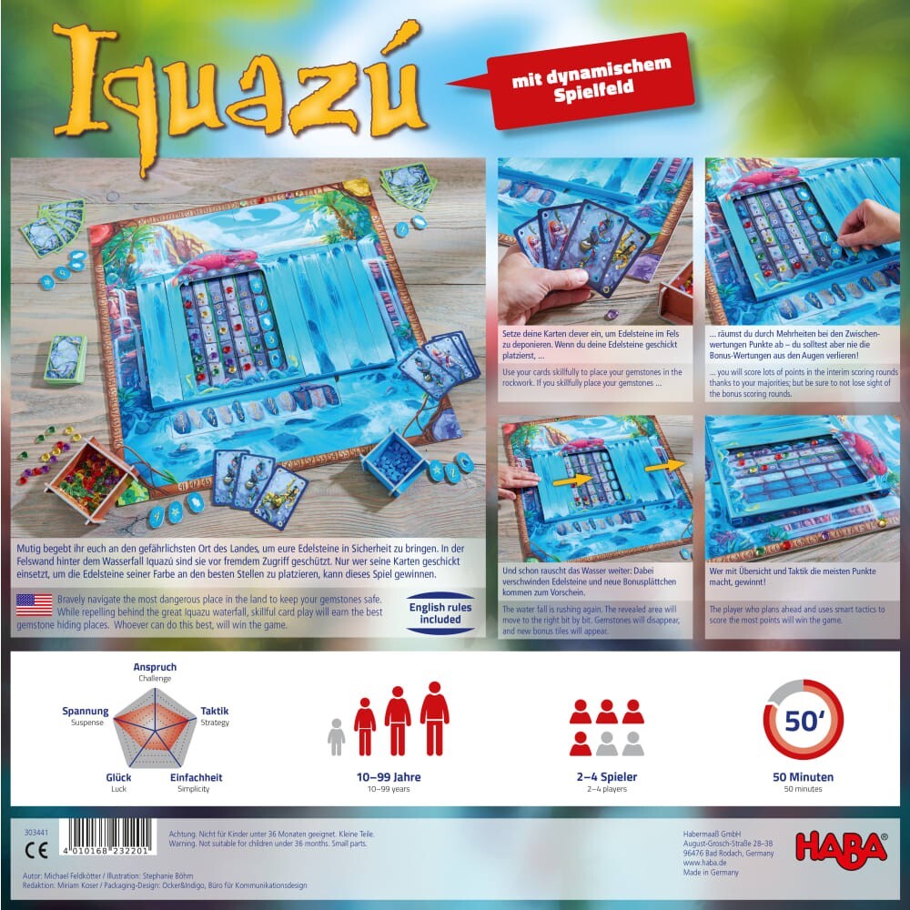 HABA Iquazu Brand New Ages 10+ 2-4 players Fun Board Game Free Shipping!!!