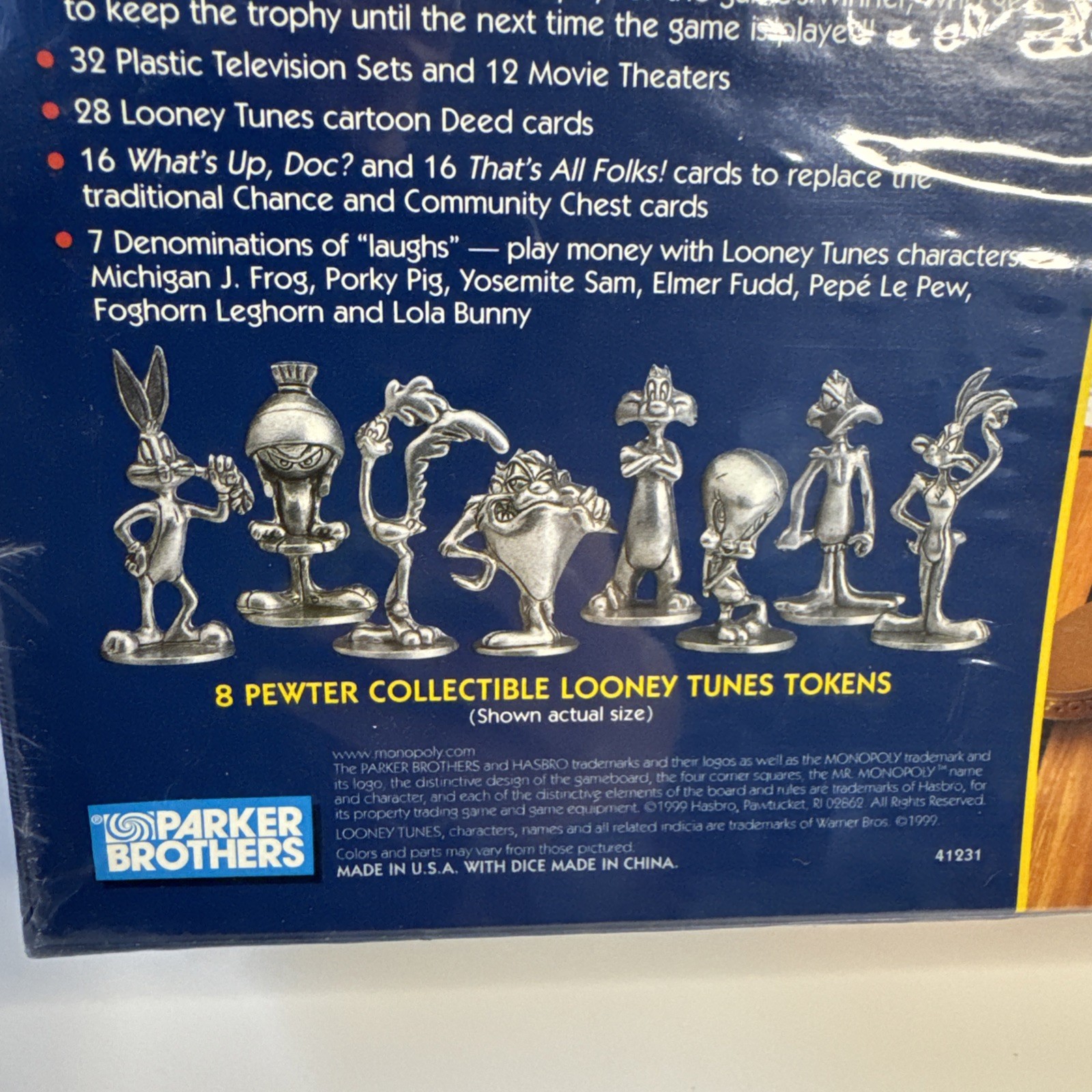 1999 Looney Tunes Monopoly Official Classic Cartoon Limited Edition, Sealed