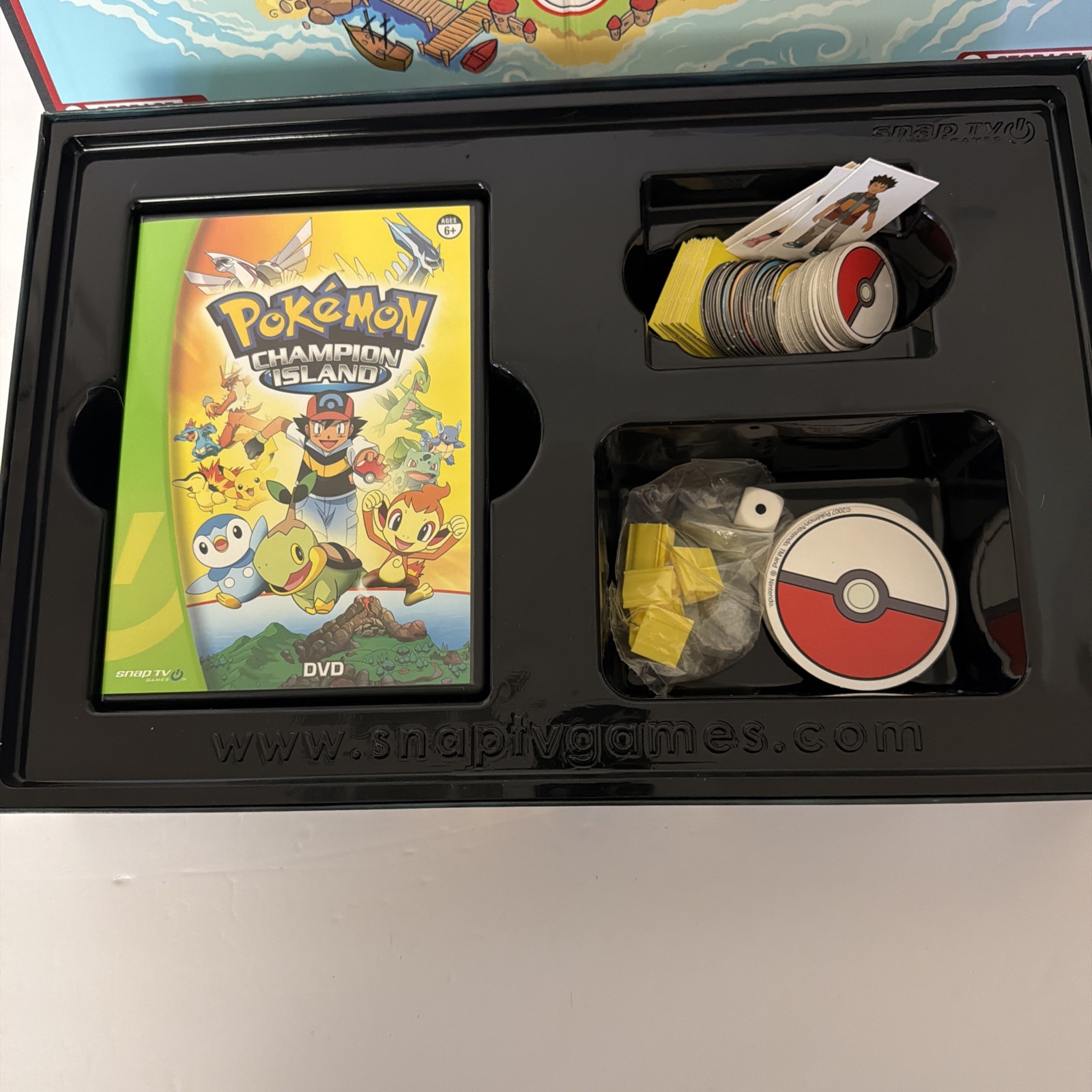 Pokemon Champion Island DVD Board Game Complete 2007 Snap TV Games 100% Complete