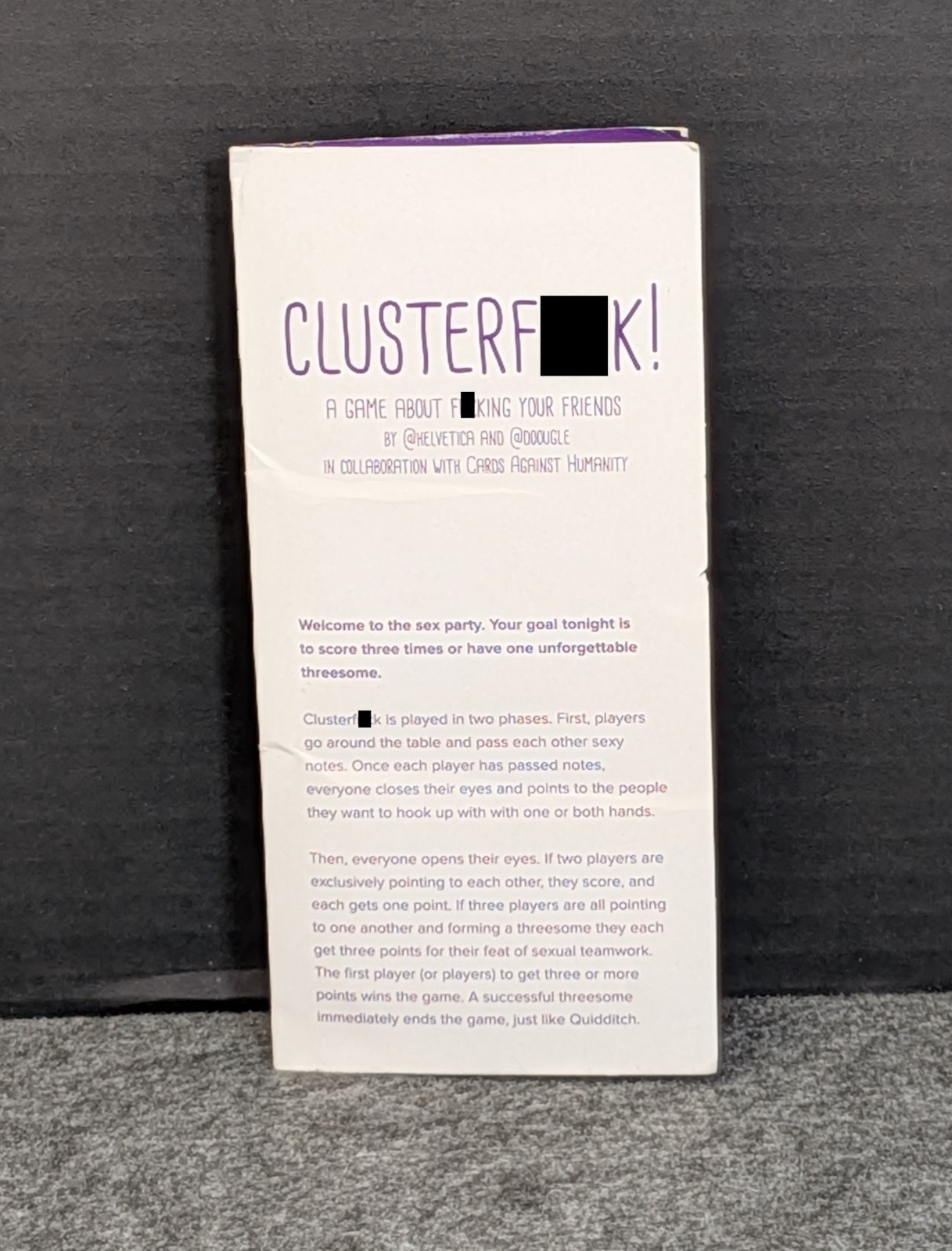 Clusterf**k Adult Card Party Game Cards Against Humanity 2013 New Sealed