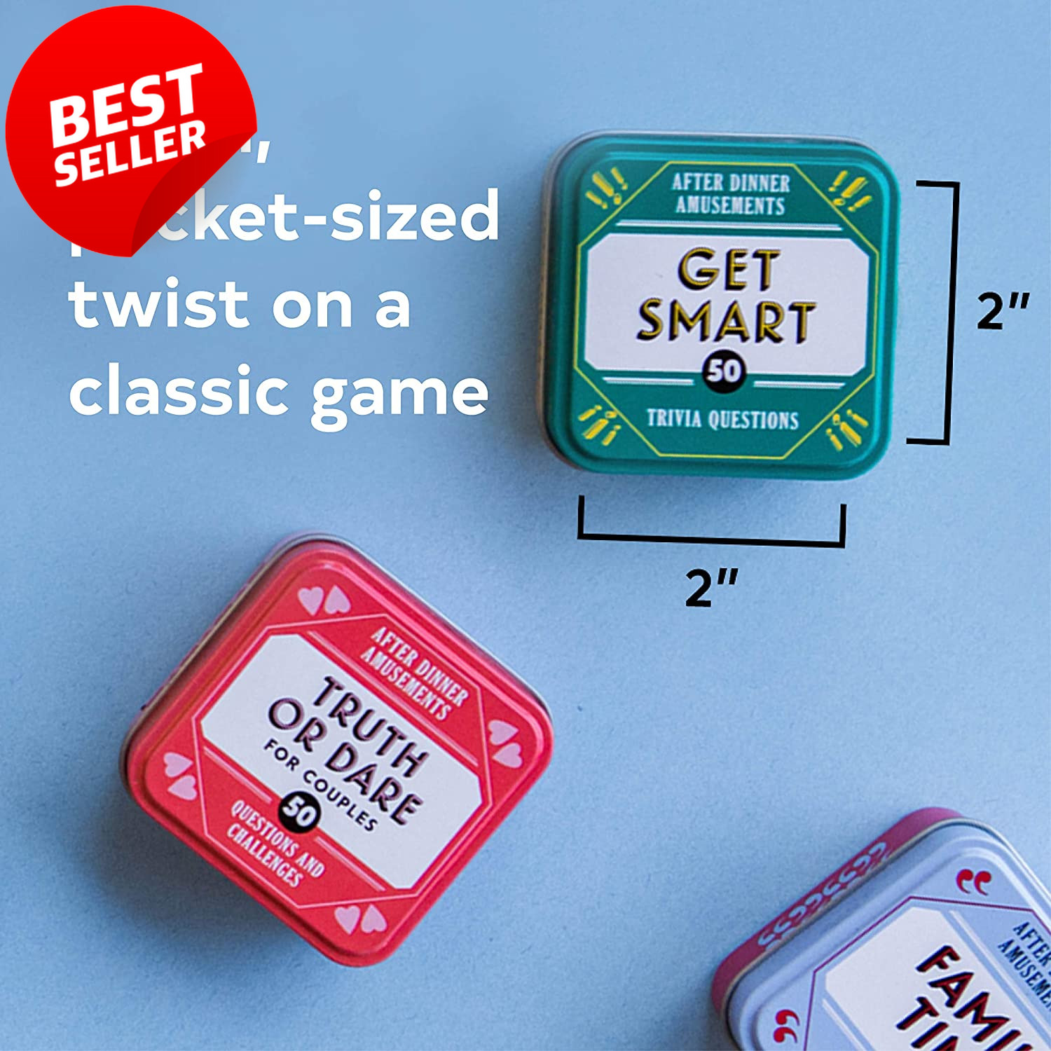 After Dinner Amusements Get Smart Trivia Card Game 50 Family Questions – US