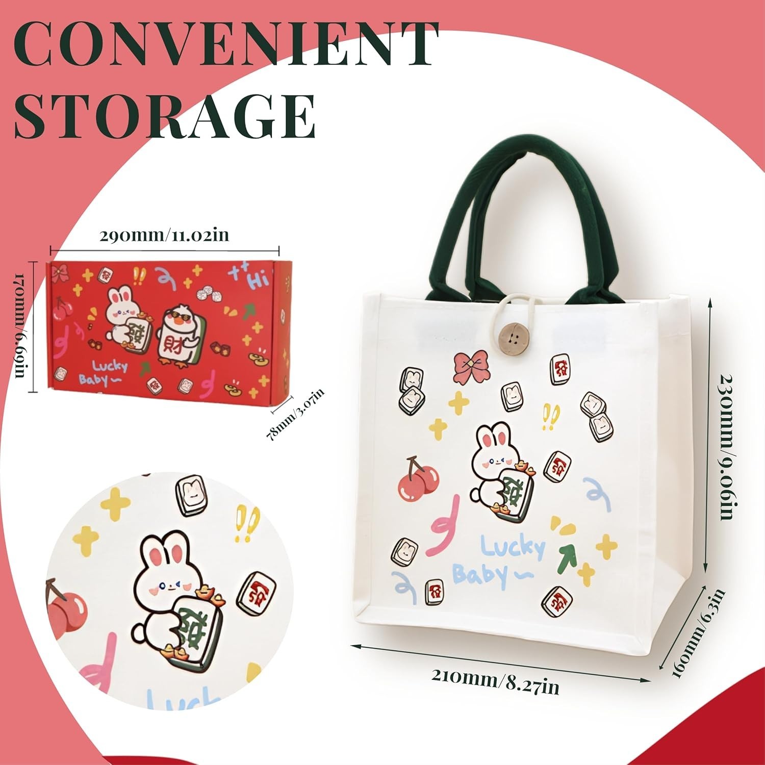 Portable Mahjong for Kids Block Set 65 pcs with Handbag for Travel Family Game