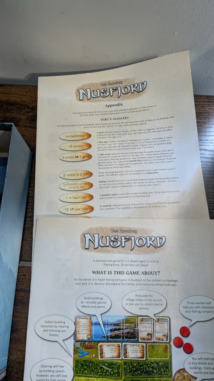 Lookout Games Nusfjord Board Game – 100% Complete – Pre-owned in Ex. Condition