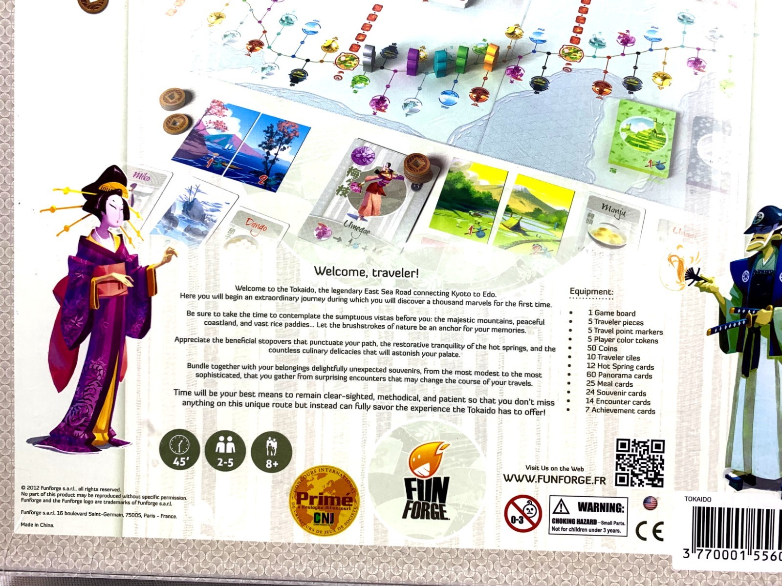 New Sealed TOKAIDO Asian Travel Board Game by Antoine Bauza 2012 Fun Forge