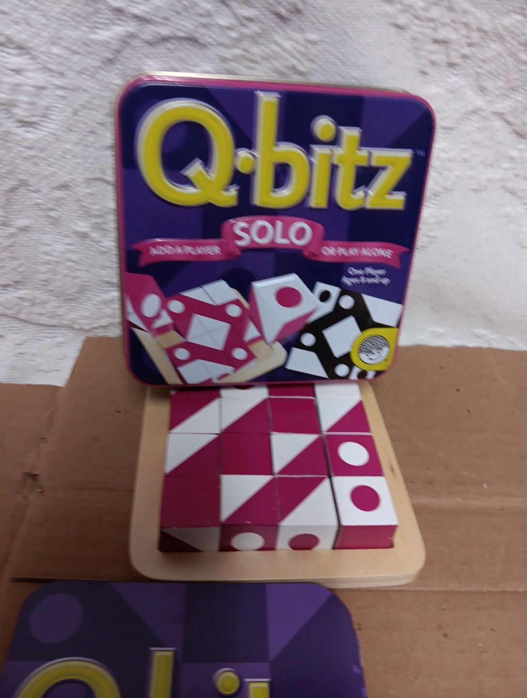 Q-bitz Solo Magenta Edition Mindware Visual Cubed Game Puzzle Complete No Instr