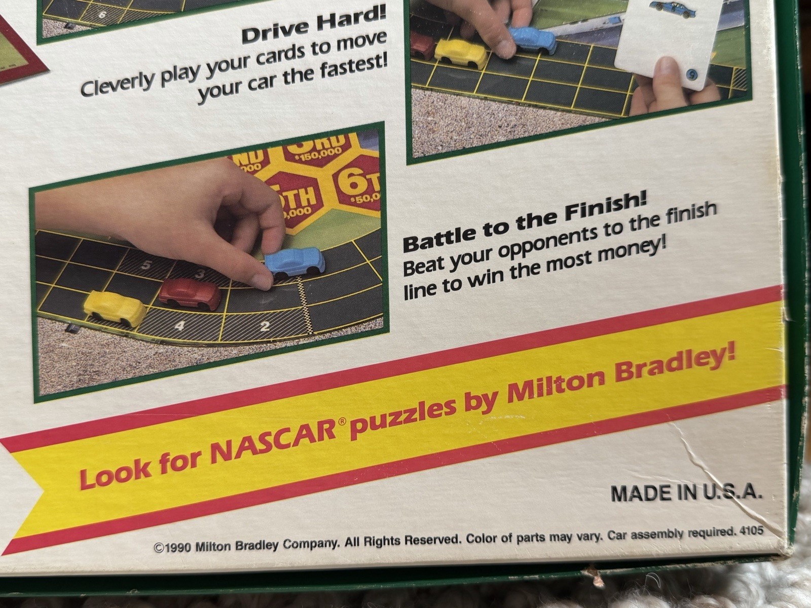 Vintage 1990 Milton Bradley Daytona 500 NASCAR Racing Board Game COMPLETE