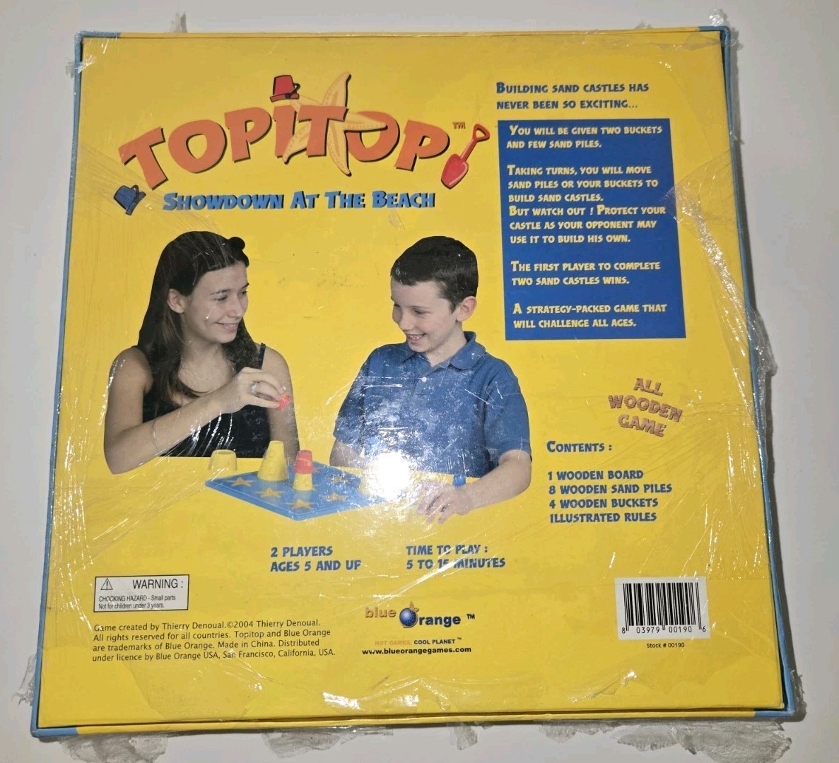 Topitop Wooden Game Blue 2004 Showdown At The Beach Ages 5+ New Sealed FreeS&H