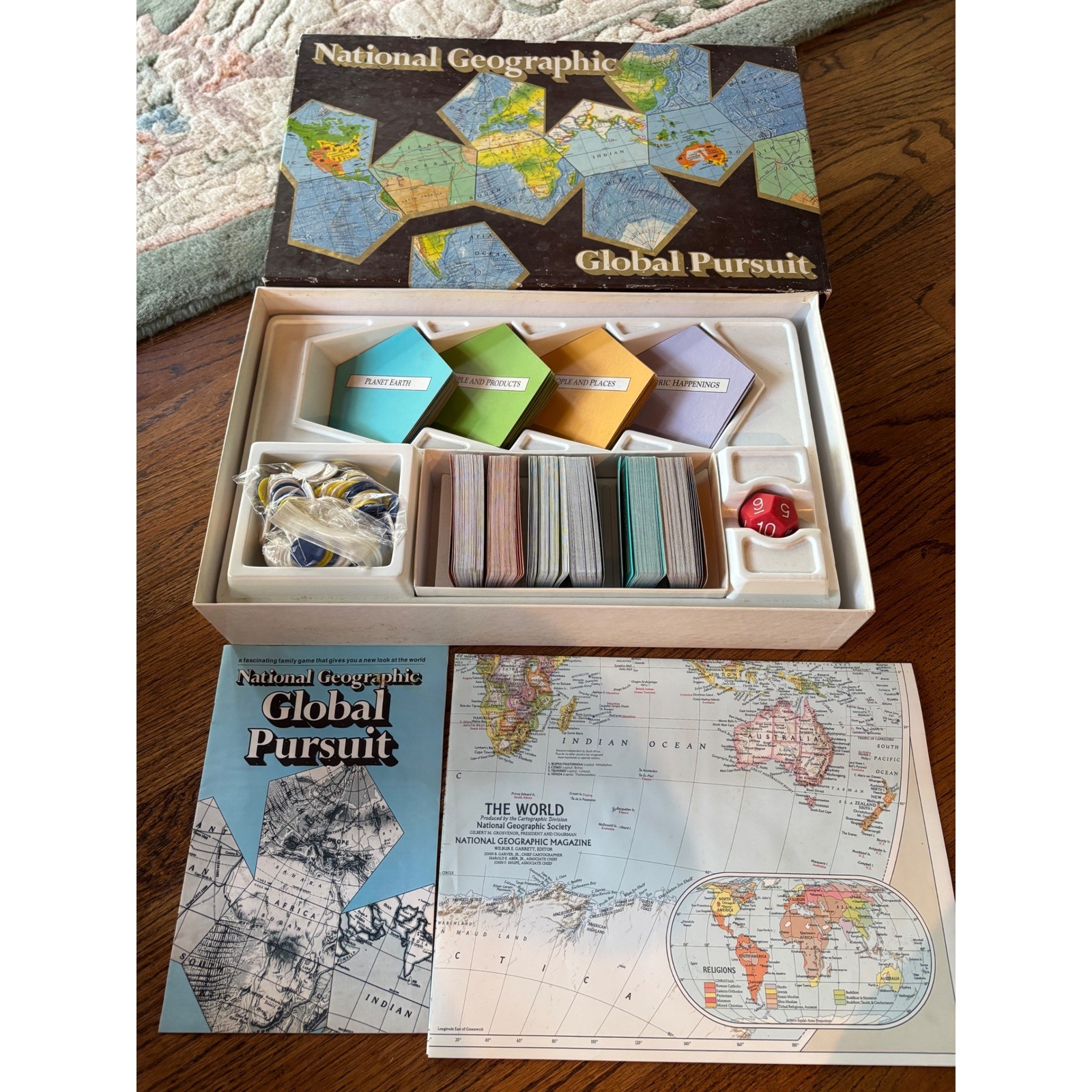 National Geographic Global Pursuit Vintage 1987 Geography Trivia Board Game