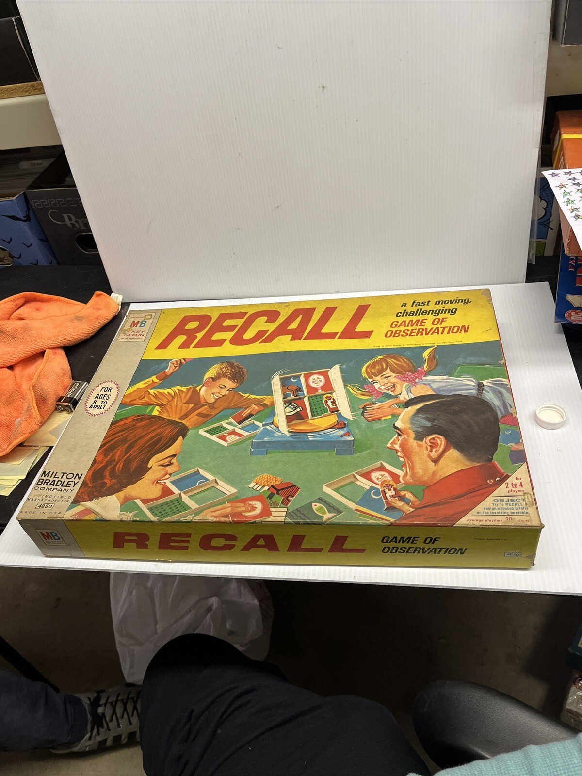 1968 Recall Observation Board Game Vintage Memory Recall Game Turn Table Family