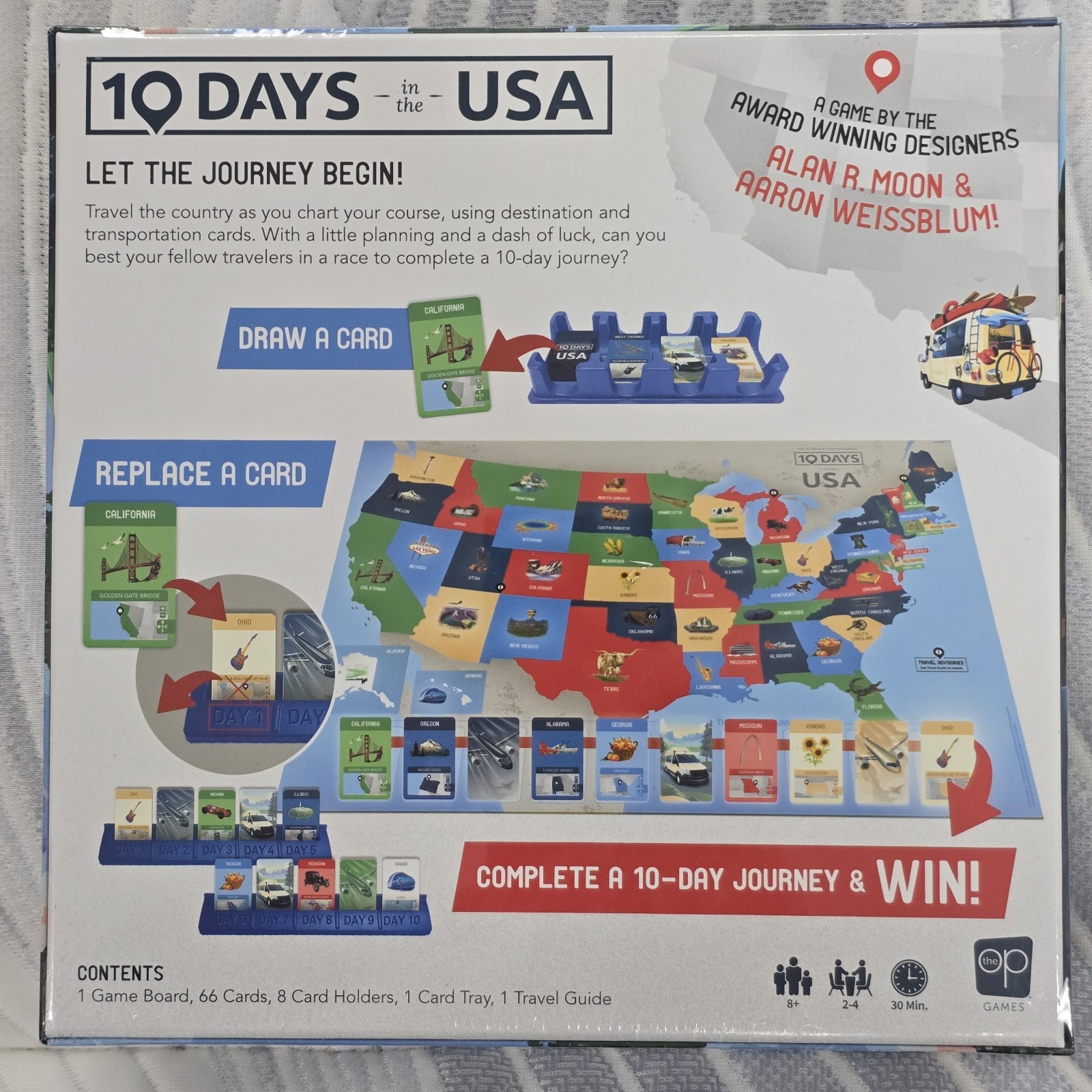 10 Days in the USA Board Game Alan R Moon NEW Sealed Travel Strategy Game