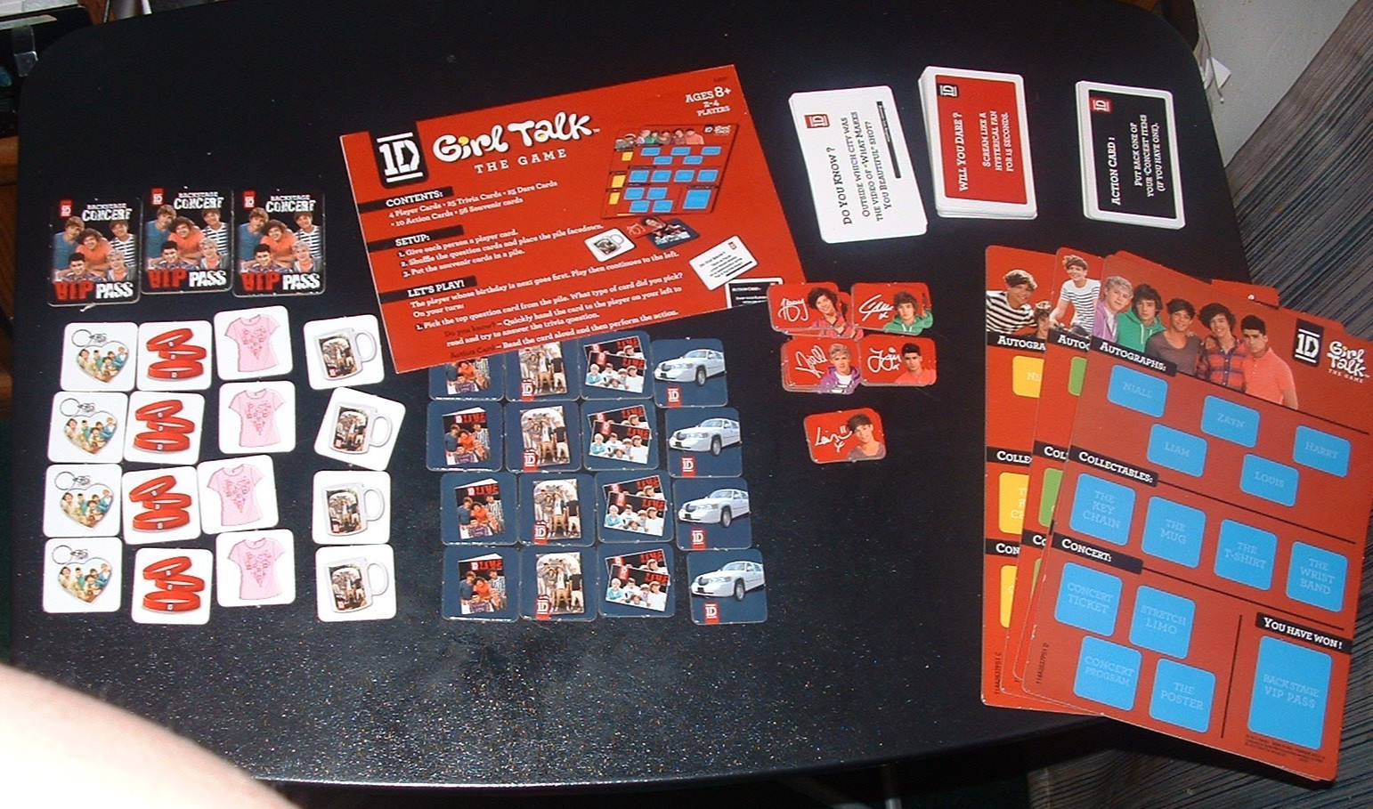 GIRL TALK The Game ID Hasbro 2012 Ages 8+ 2-4 Players One Direction COMPLETE VG