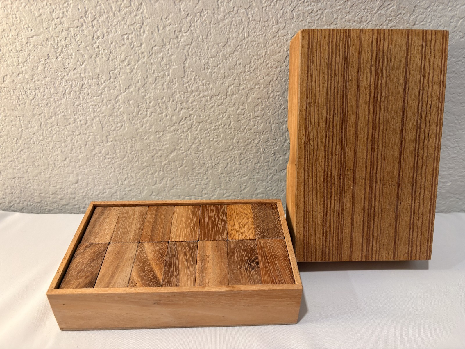 Vintage NUTTA Handmade Wooden Dominoes Set Double 9 – 56 Pcs (Complete + Extra)