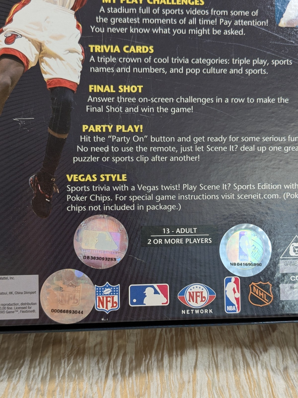 Complete SCENE IT? SPORTS Powered by ESPN The DVD Game Sports Trivia NFL NHL NBA