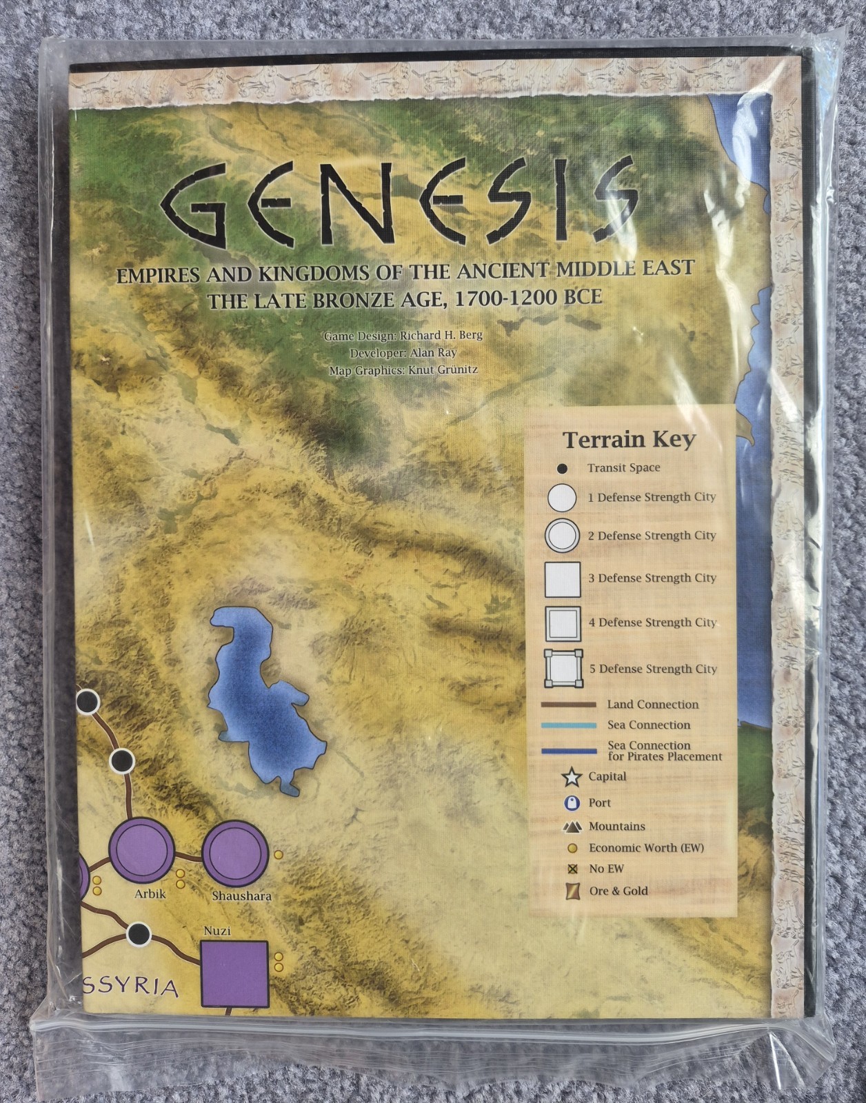 Genesis & Mounted Map – Empires & Kingdoms of the Ancient Middle East, New in SW