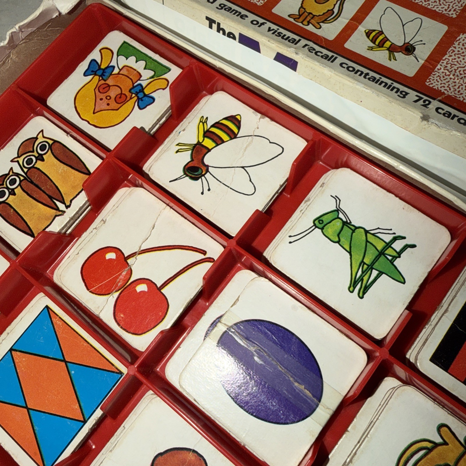 Vintage 1980 MB Original Memory Card Matching Game Complete Milton Bradley