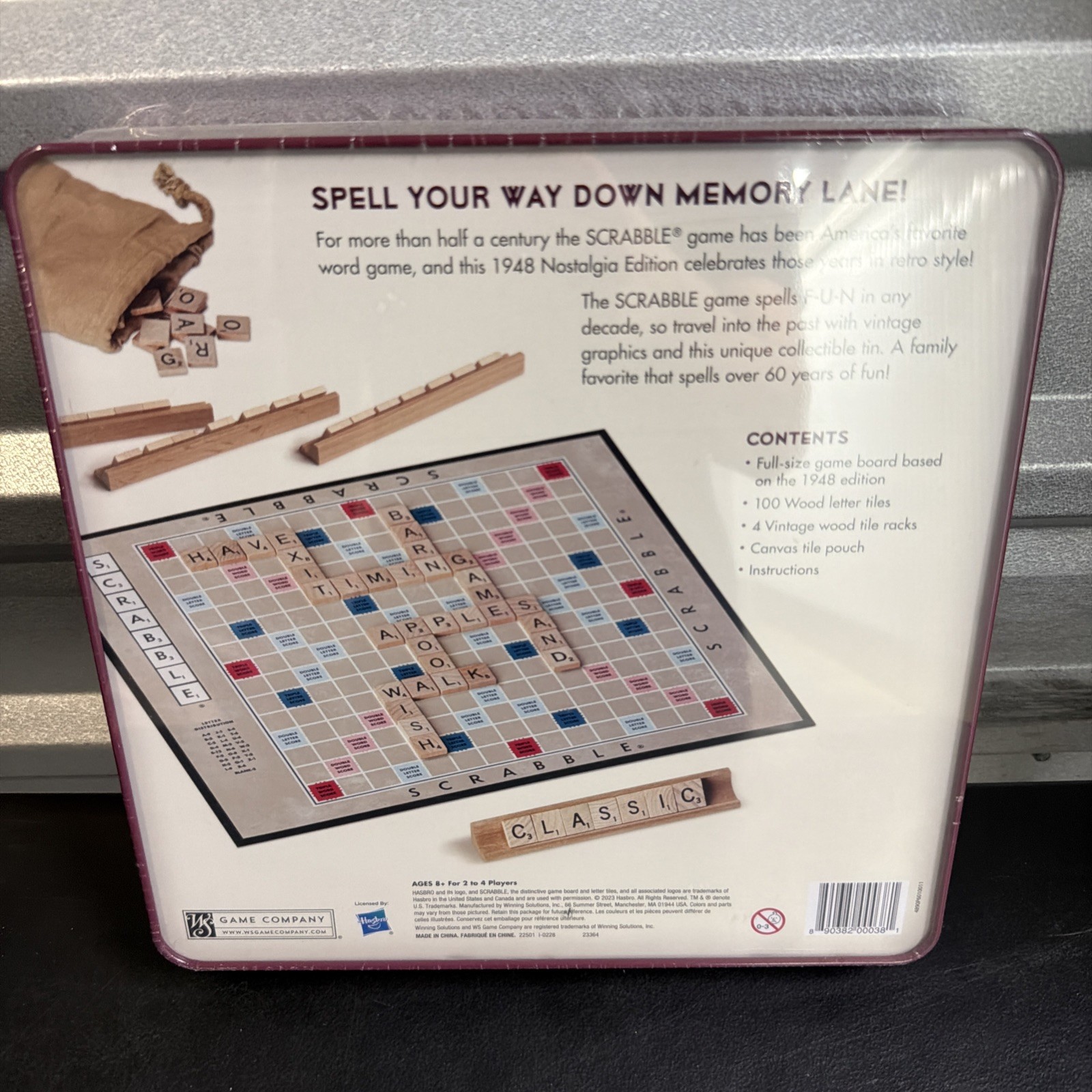 Scrabble Boardgame – Nostalgia Edition in Collectible Tin