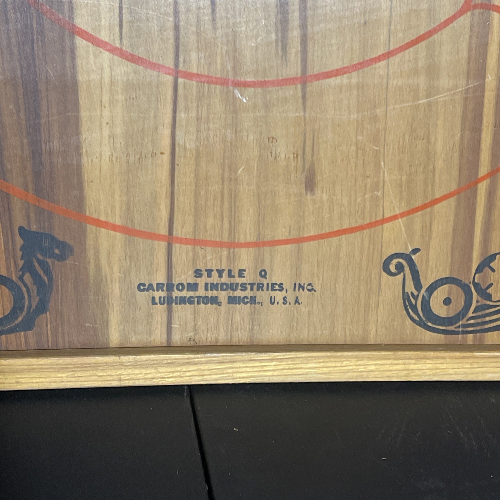 1934-1947 Vintage Viking Boats Carrom Board Style Q Carrom Industries Ludington