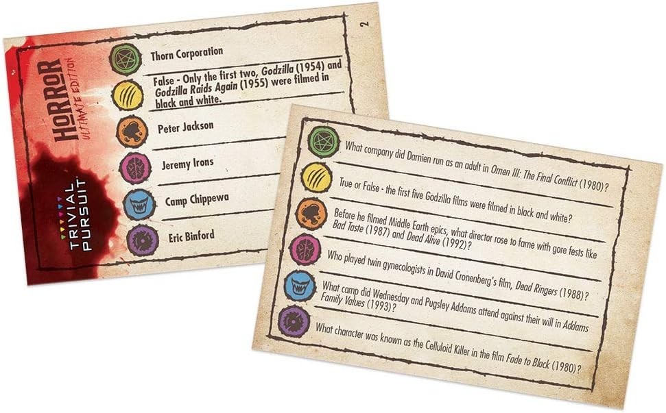 Horror Trivia Challenge: Trivial Pursuit Ultimate Edition with 1800 Questions
