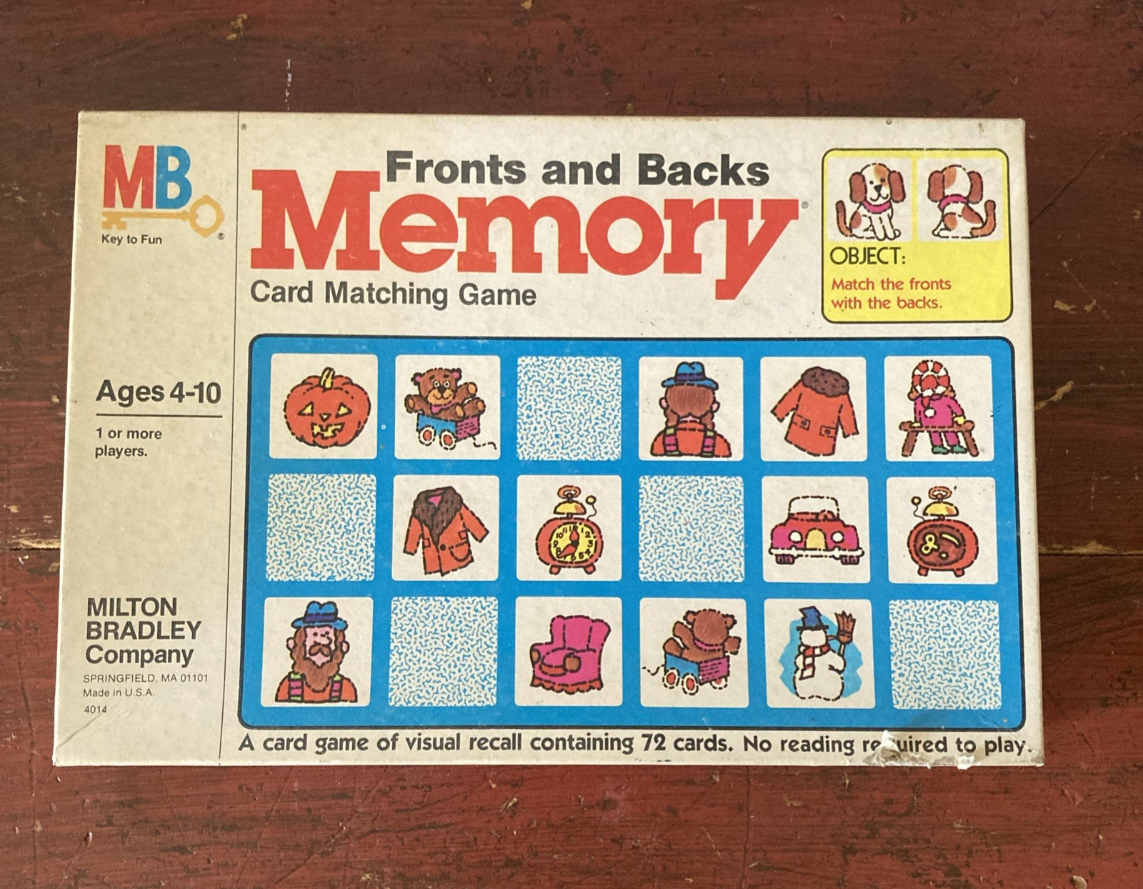 Vintage 1980 Memory Matching Card Game FRONTS And BACKS Complete All 72 Cards
