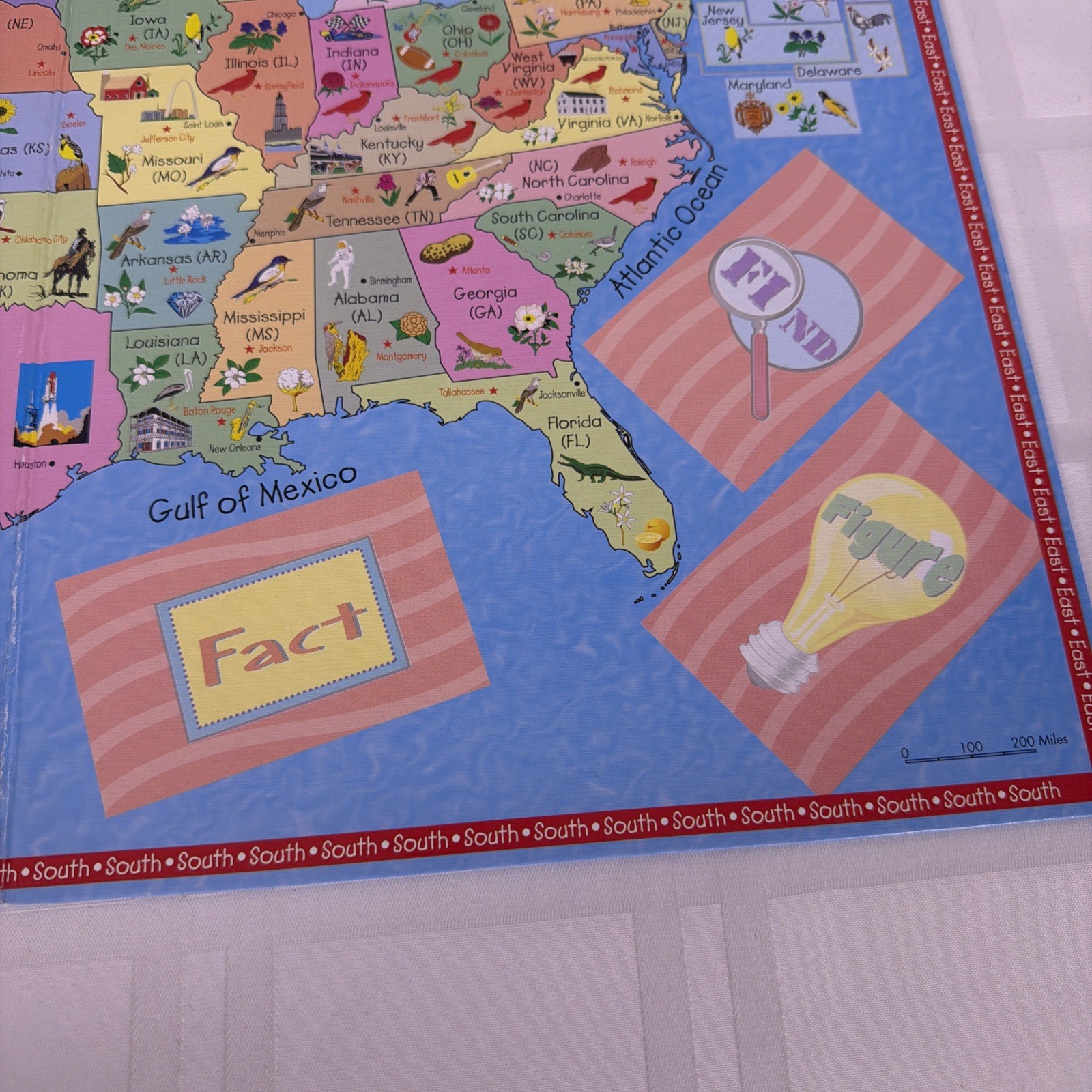 Great States Board Game International Plaything 1999 Geography Complete Vintage