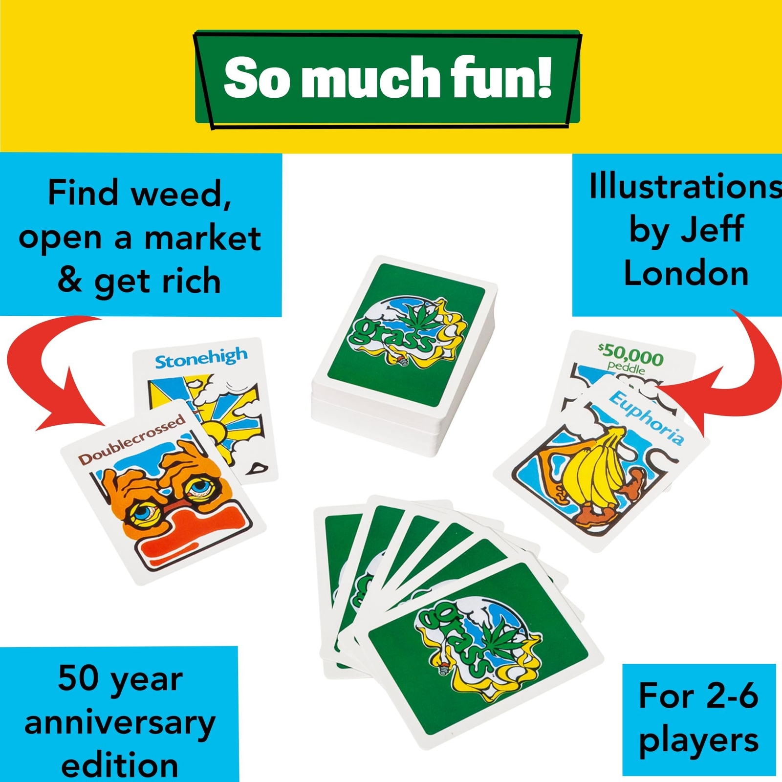 TDC Games Grass Card Game, Novelty Card Game for Adults, Fast Paced Card Game…