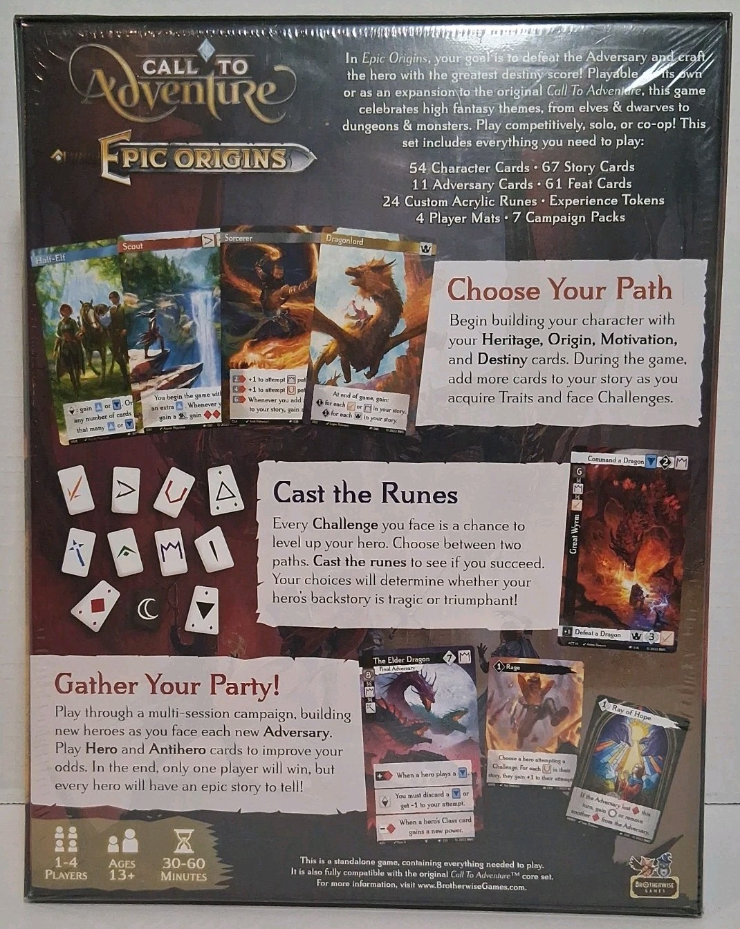 Call To Adventure: Epic Origins Board Game Box New First Edition Brotherwise