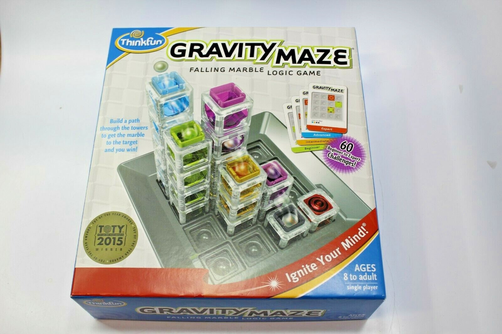 Thinkfun Gravity Maze Falling Marble Logic Game Ignite Your Mind USED