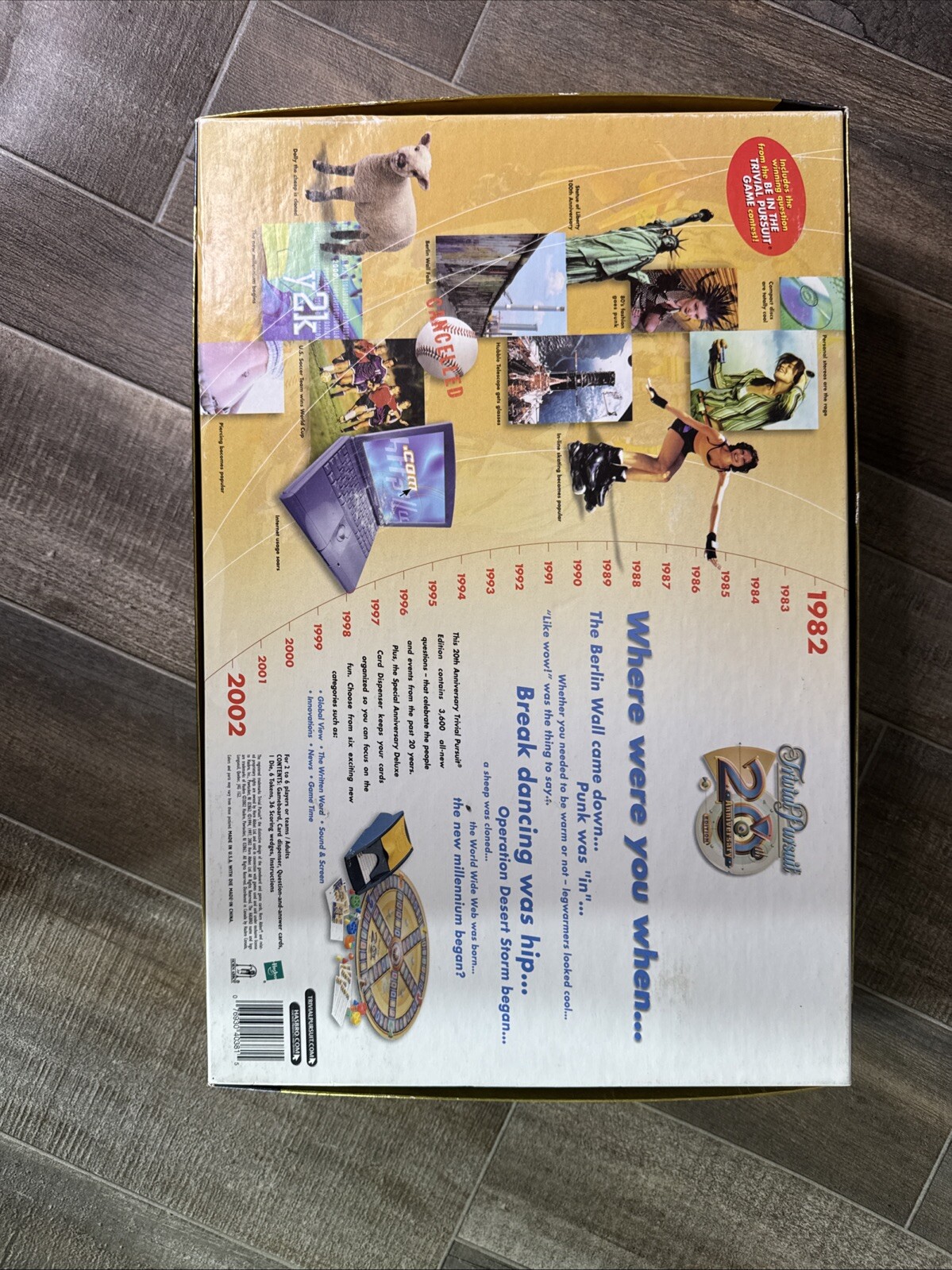 Trivial Pursuit 20th Anniversary Edition 2002 Hasbro Board Game – Complete