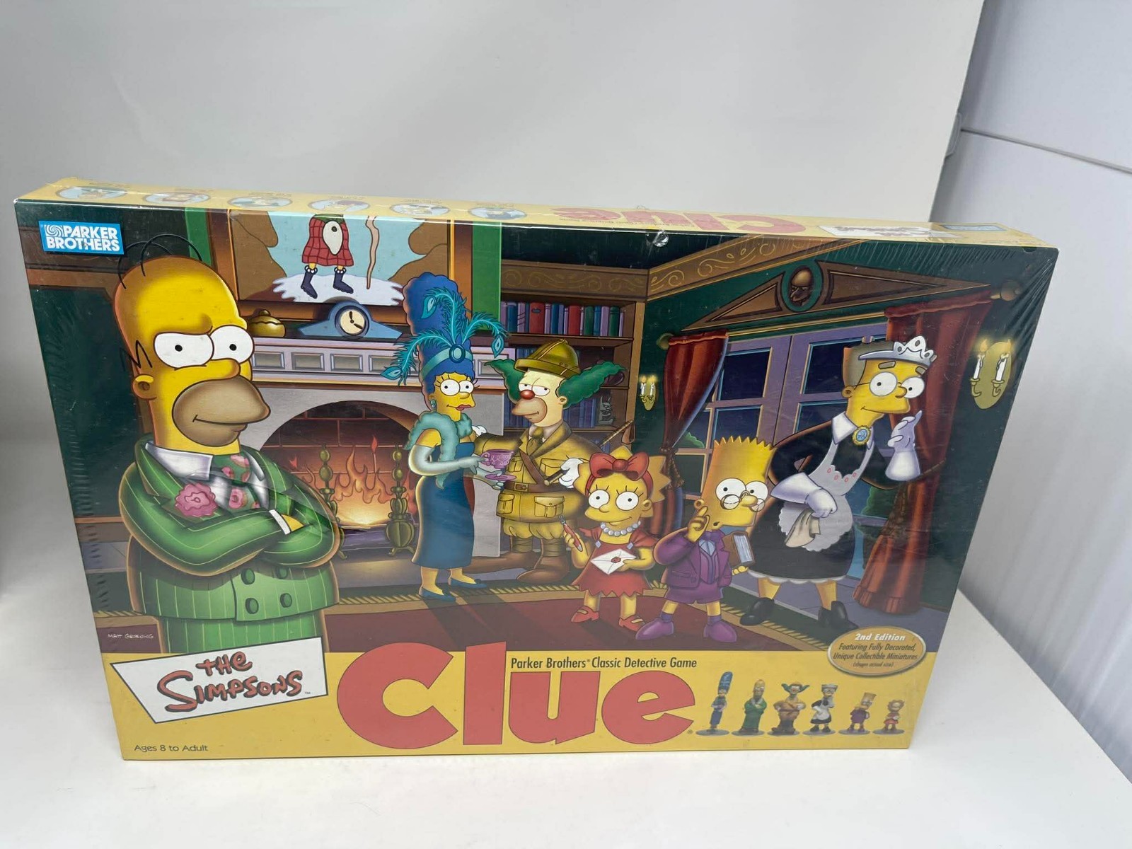 The Simpsons Clue 2nd Edition Board Game Complete Parker Brothers Hasbro 2002