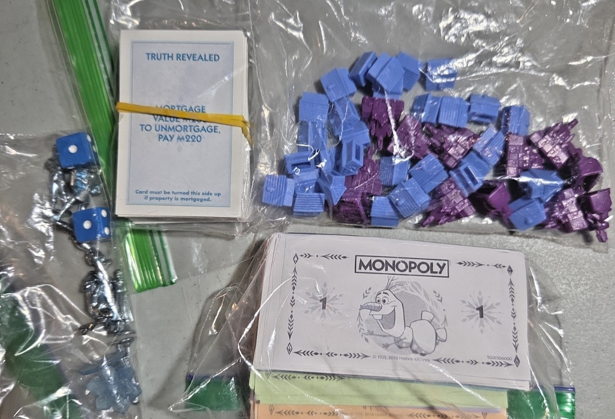 Monopoly Frozen II Disney Edition Board Game Elsa Olaf Kristoff Anna Complete