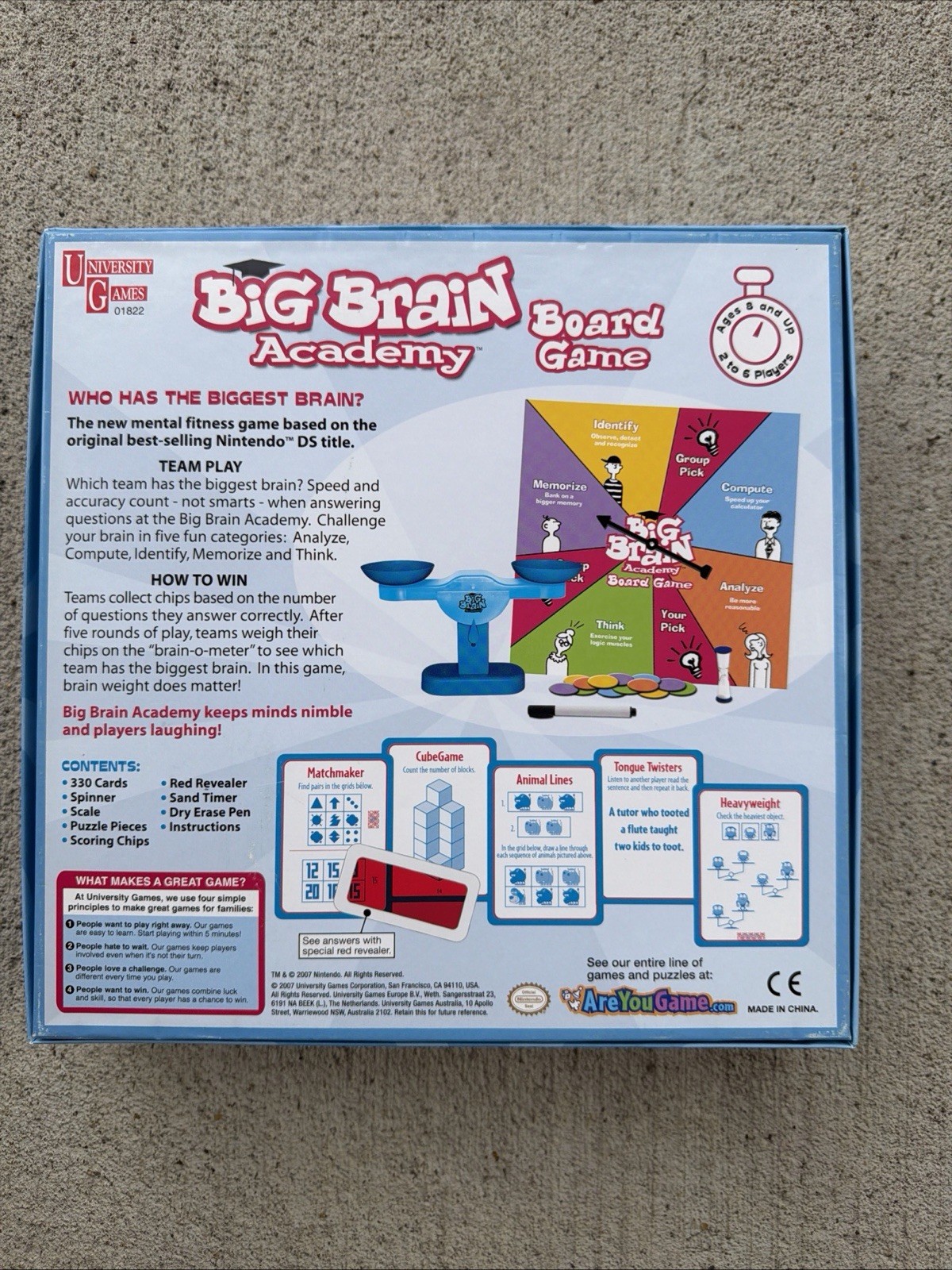 Big Brain Academy Board Game Nintendo DS University Games Family Trivia