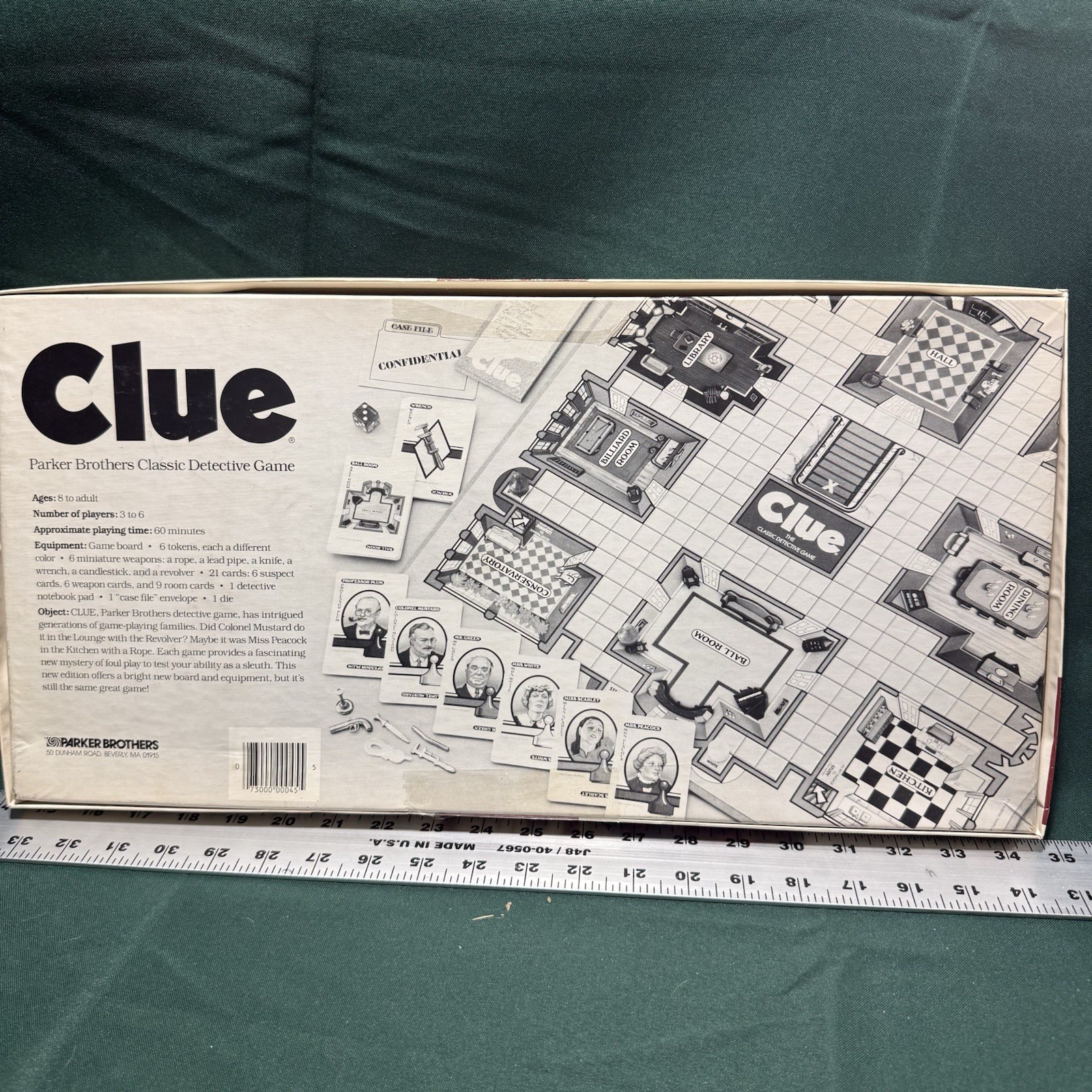 Vintage Clue COMPLETE Parker Brothers 1986 Classic Detective Game Ships Free