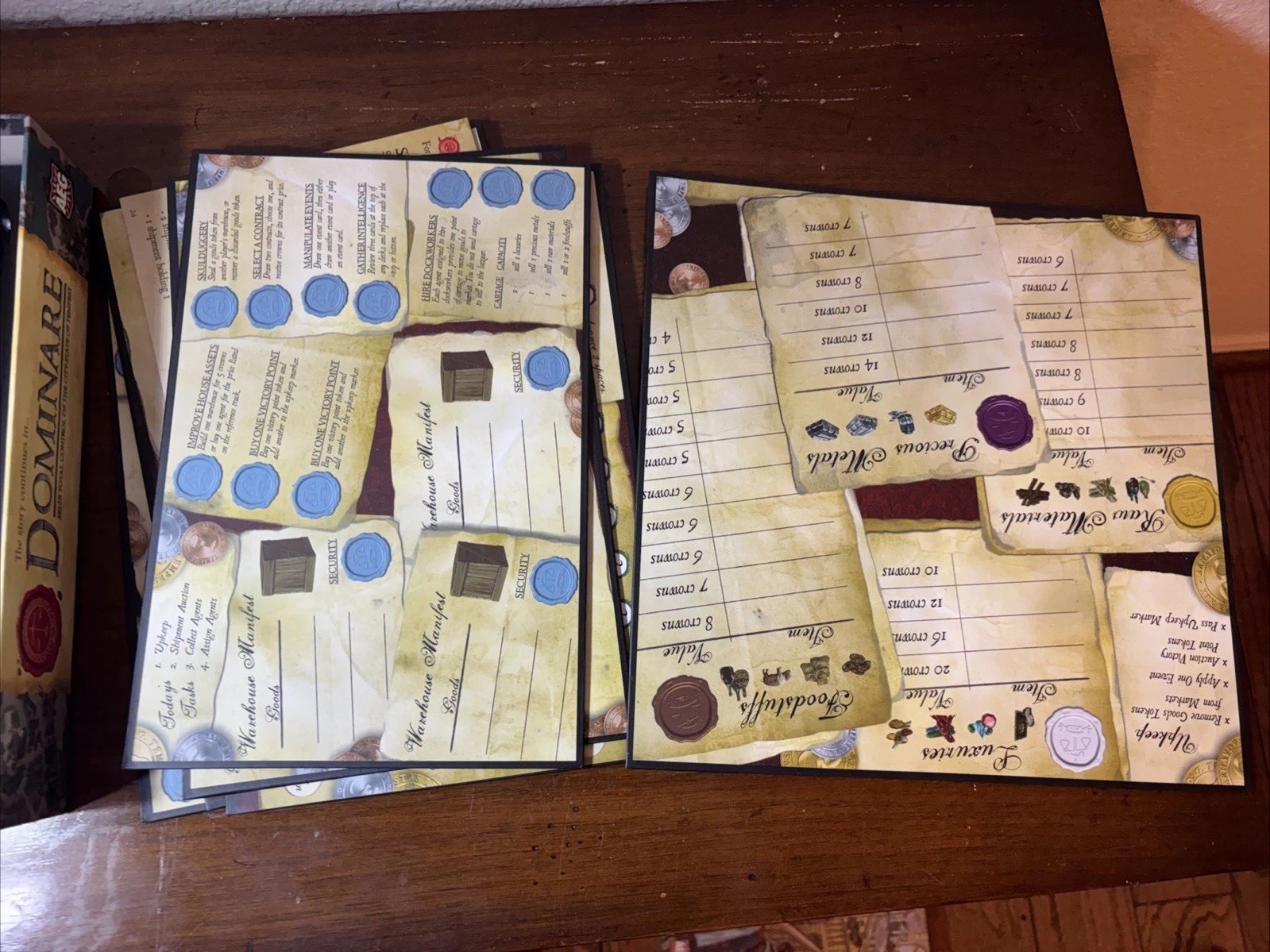 3 Board Game Lot Dominare Courtier Mercante By Alderac Entertainment Group AEG