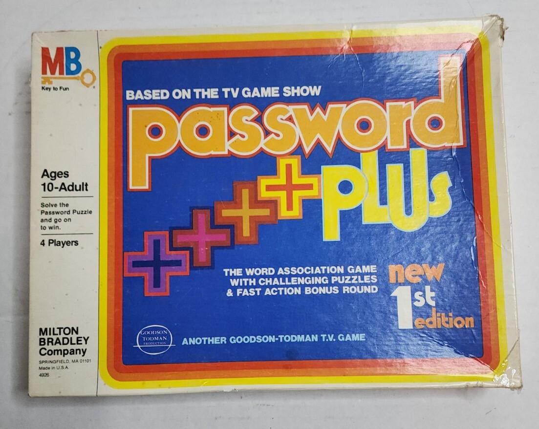 Vintage 1978 Password Plus 1st Edition Complete Game
